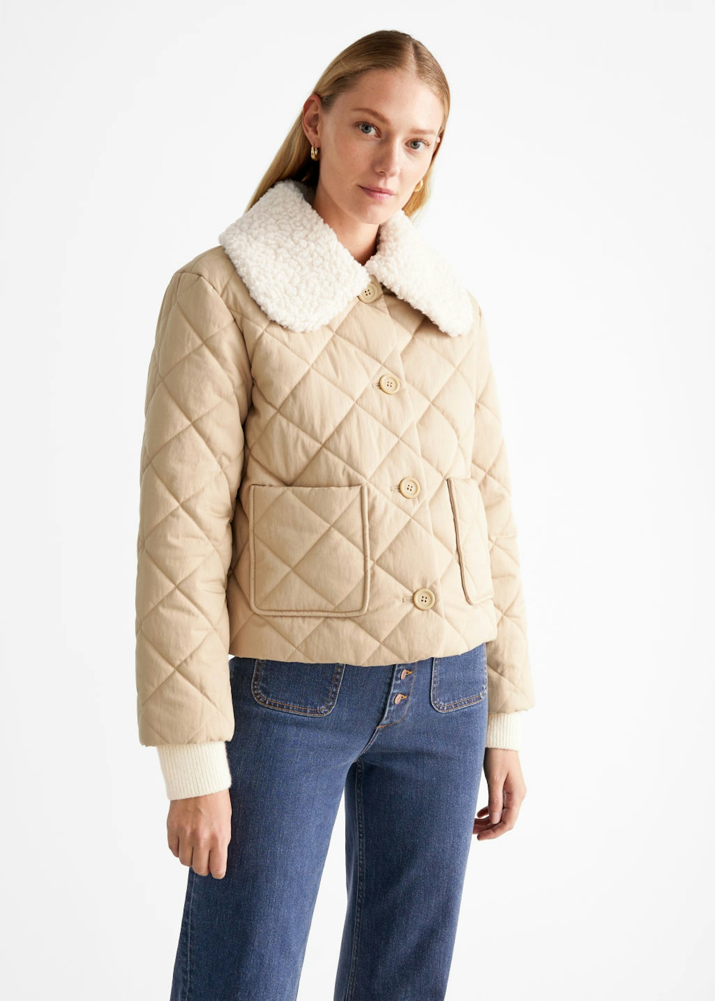 Quilted Removable Collar Jacket, WAS £120 NOW £72