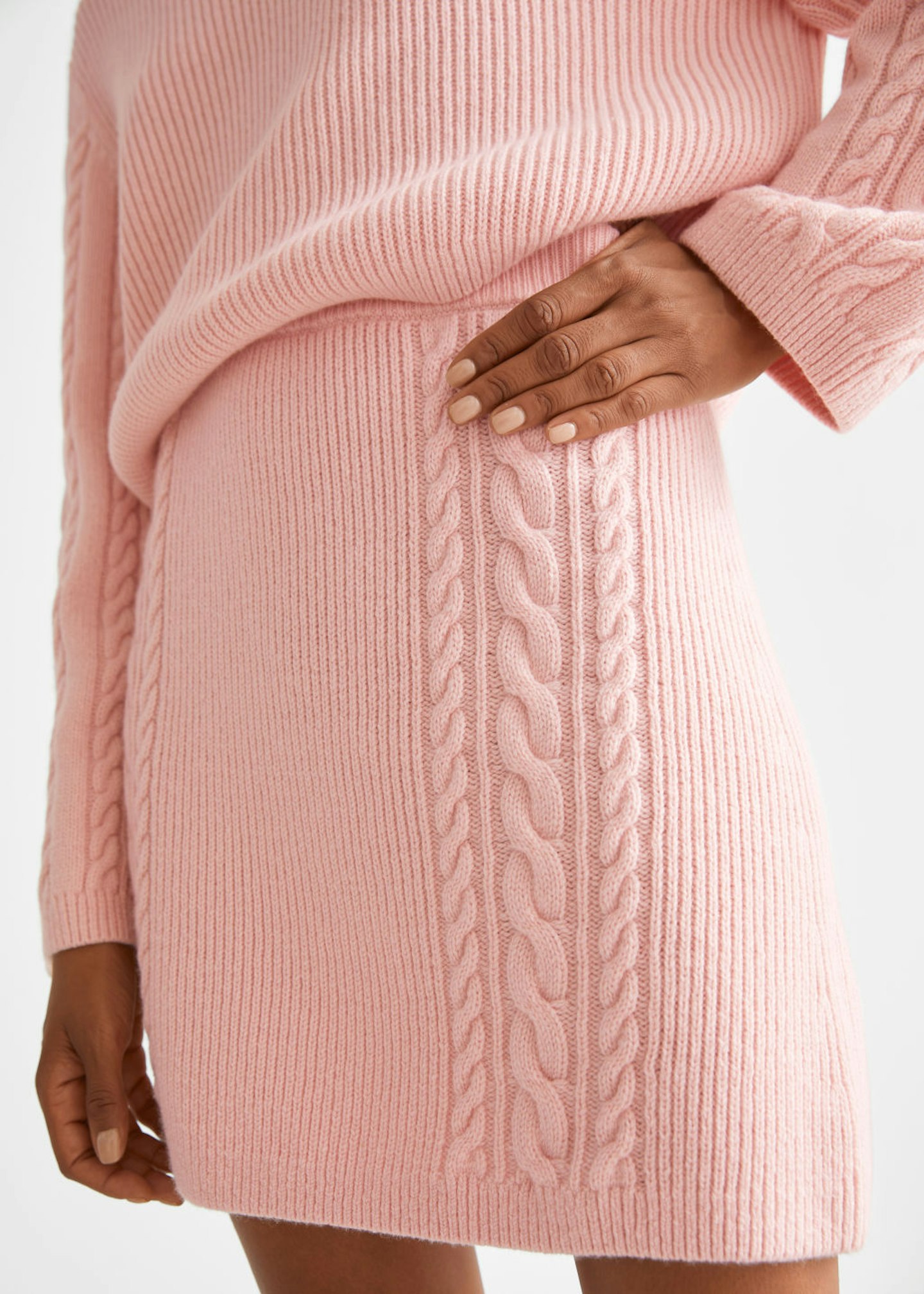 Cable-Knit Mini Skirt, WAS £65 NOW £36