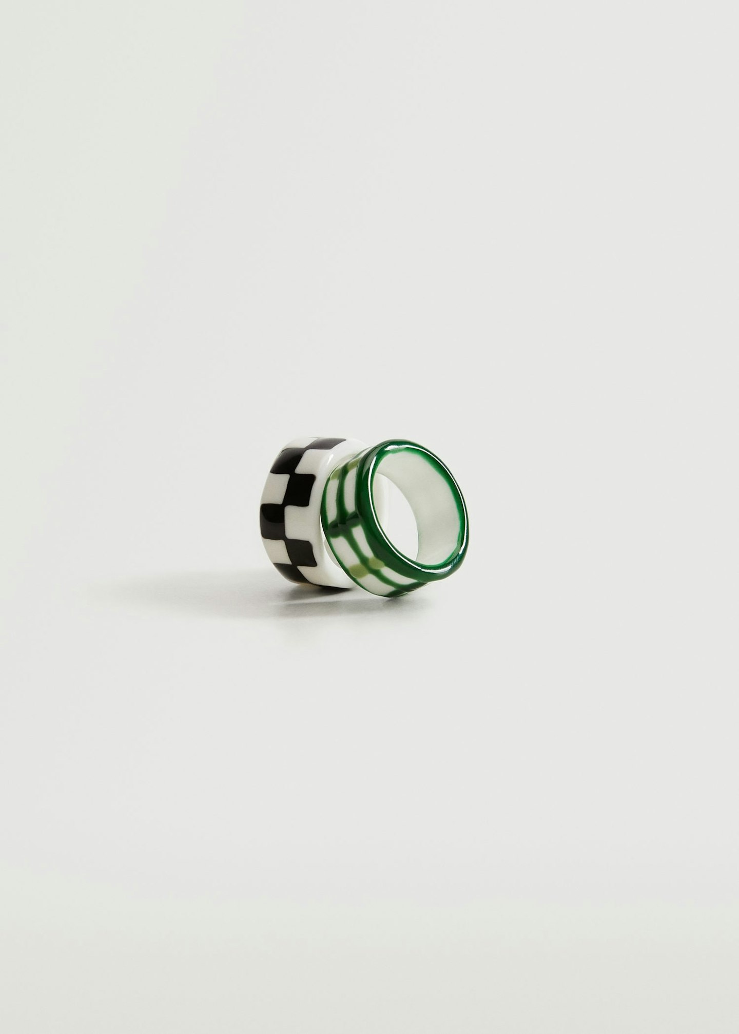 Green Pattern Combination Ring Set, WAS £15.99 NOW £7.99