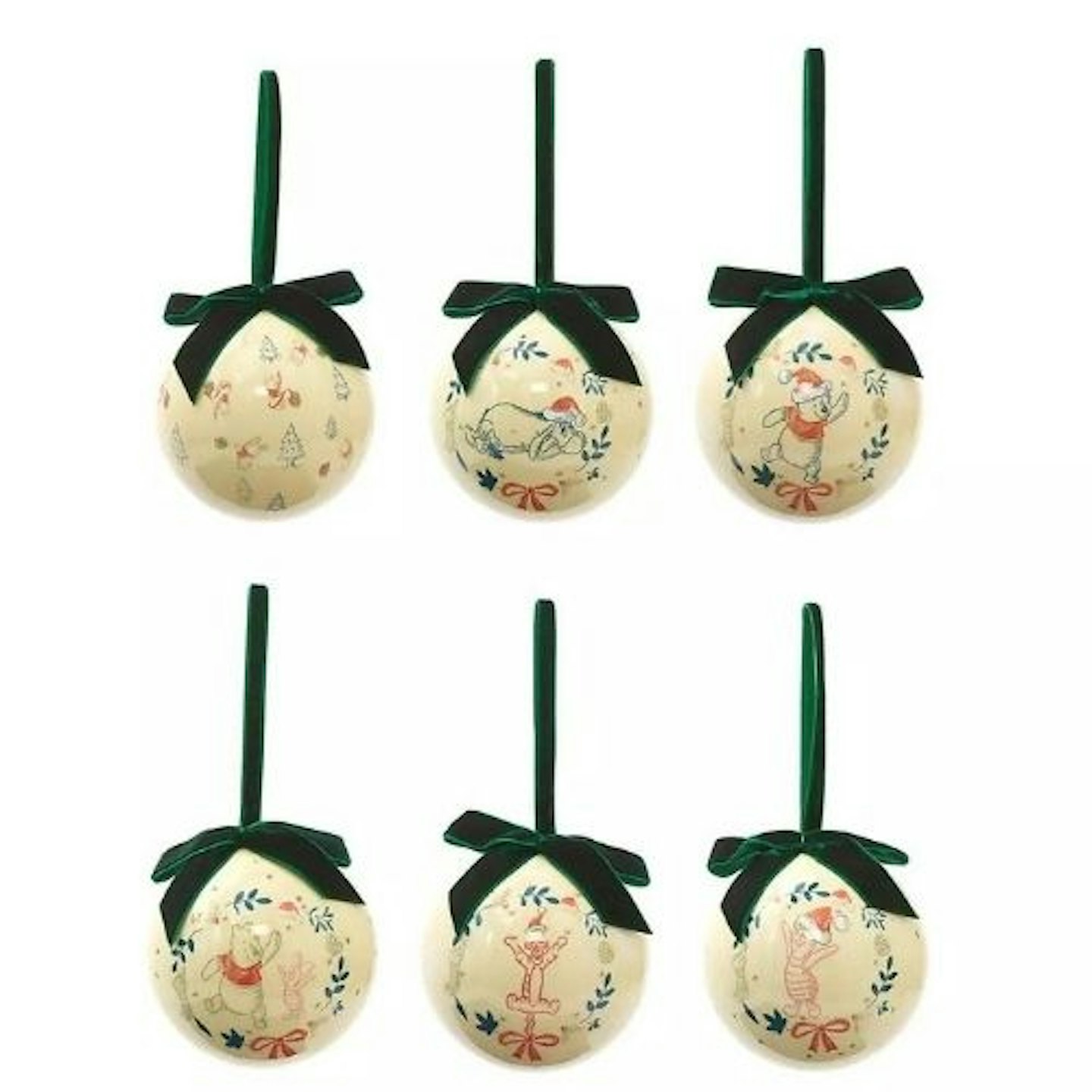 Disney Store Winnie the Pooh and Friends Festive Baubles