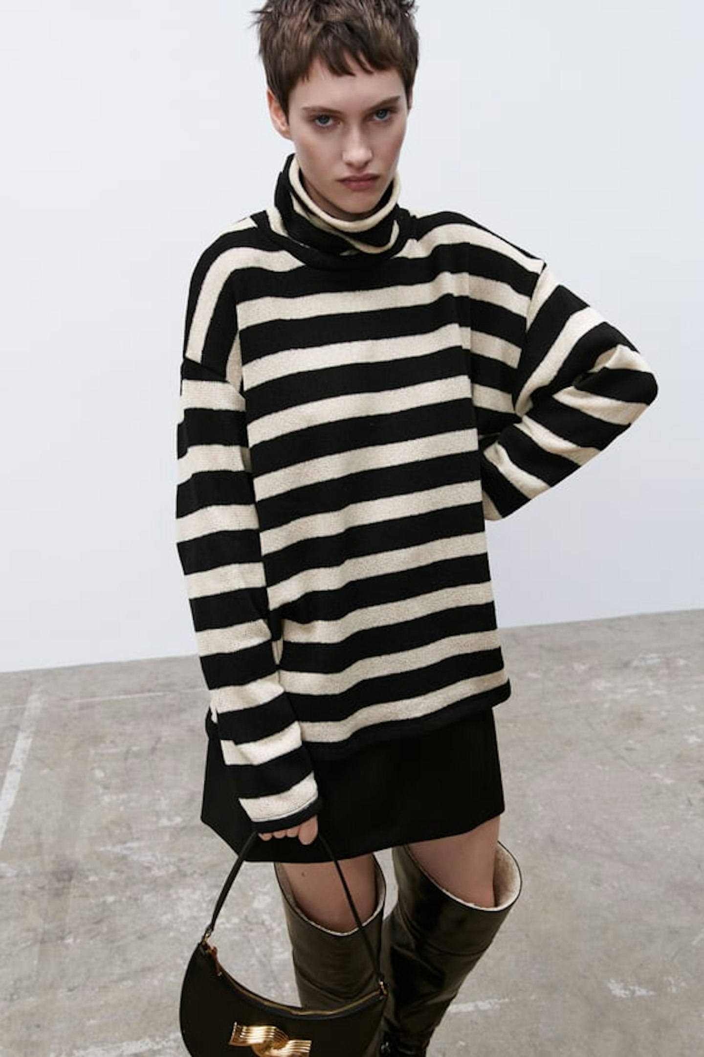 Zara, Striped High Neck Sweater, £22.99