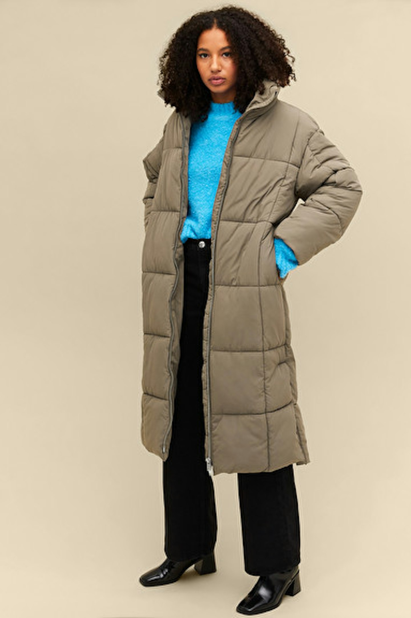 Monki, Long puffer coat, £95