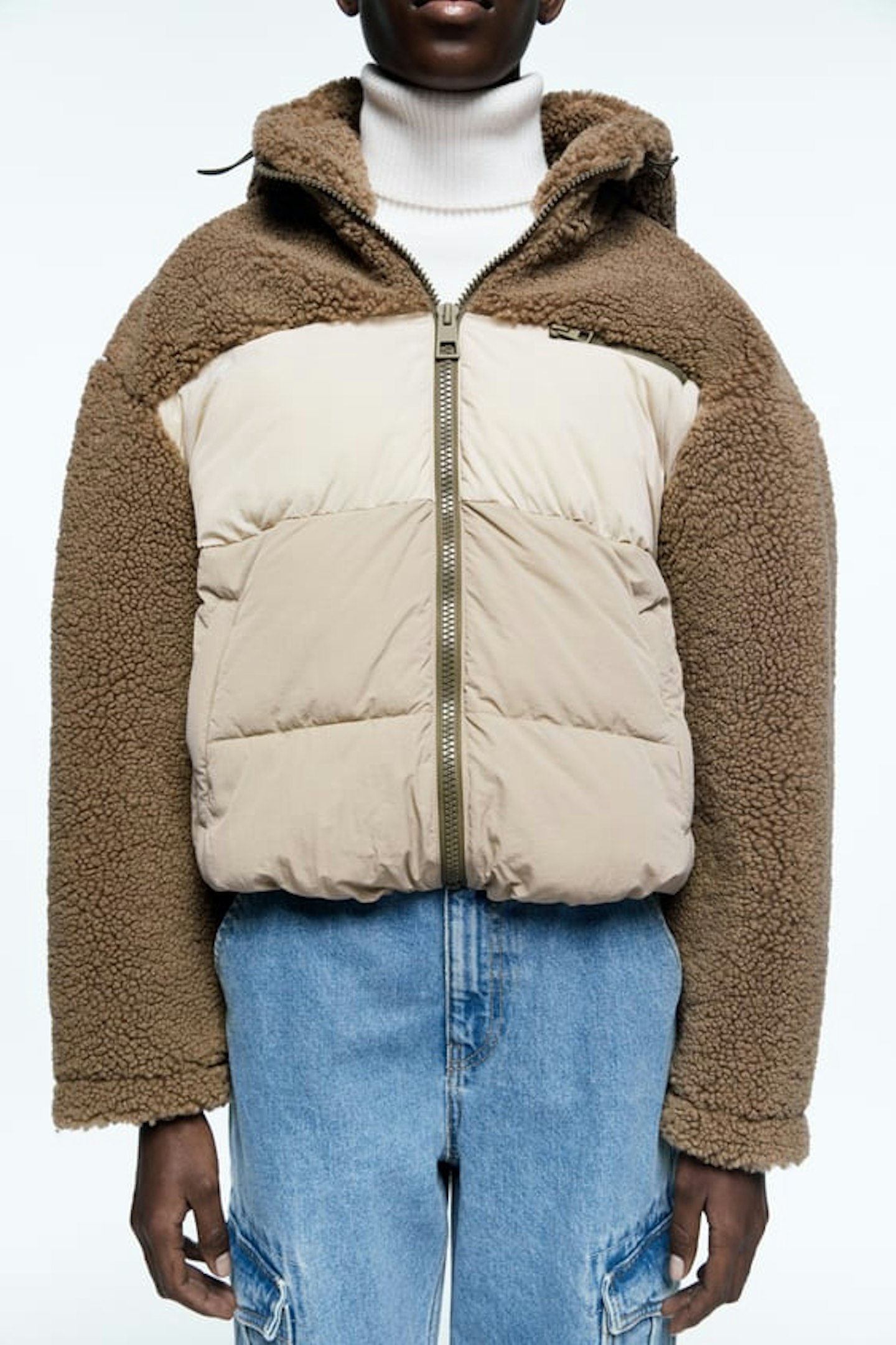 Zara, Constrast Puffer Jacket, WAS £49.99 NOW £29.99