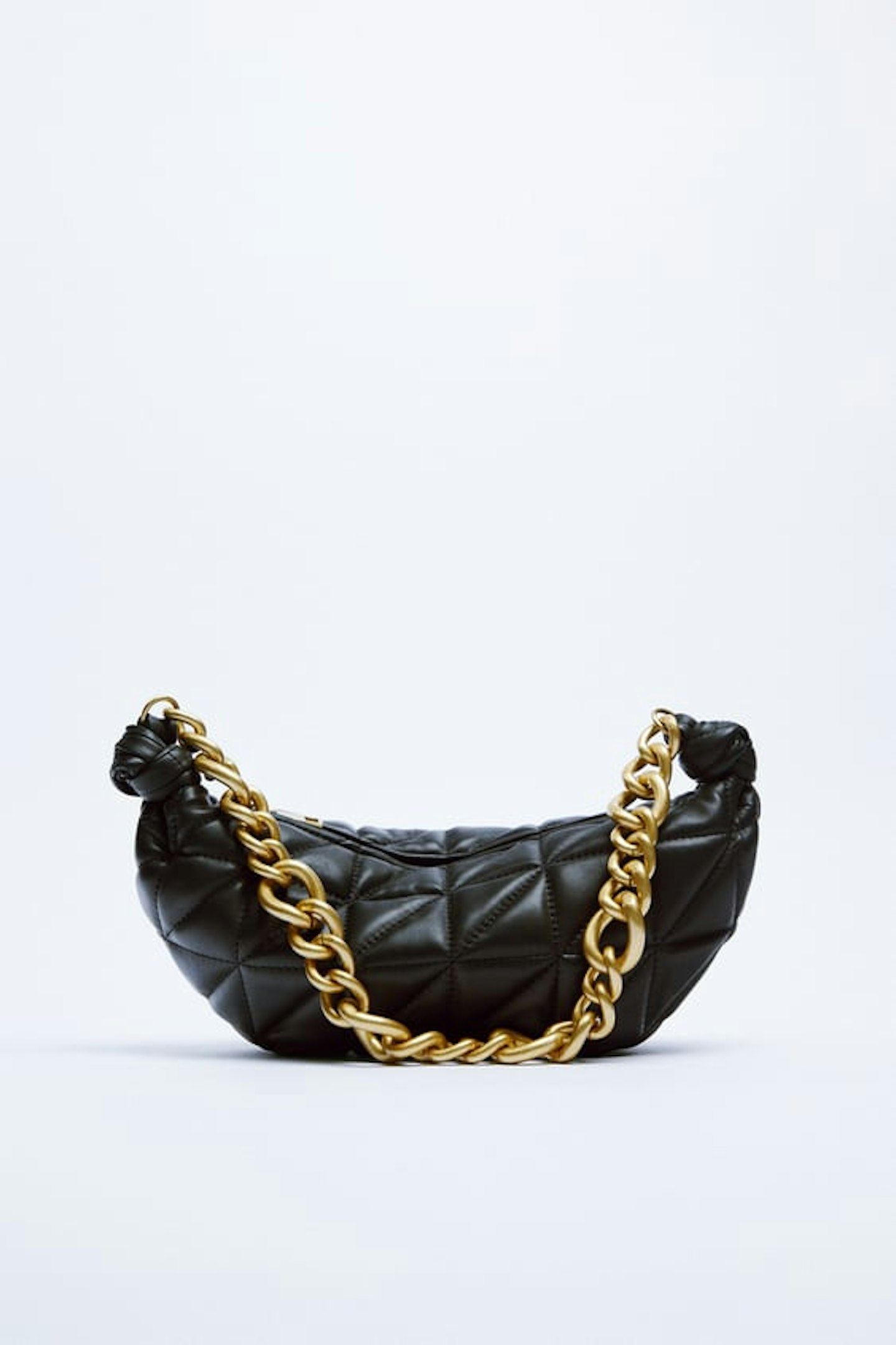 Zara, Quilted Leather Bag With Chain, WAS £59.99 NOW £39.99