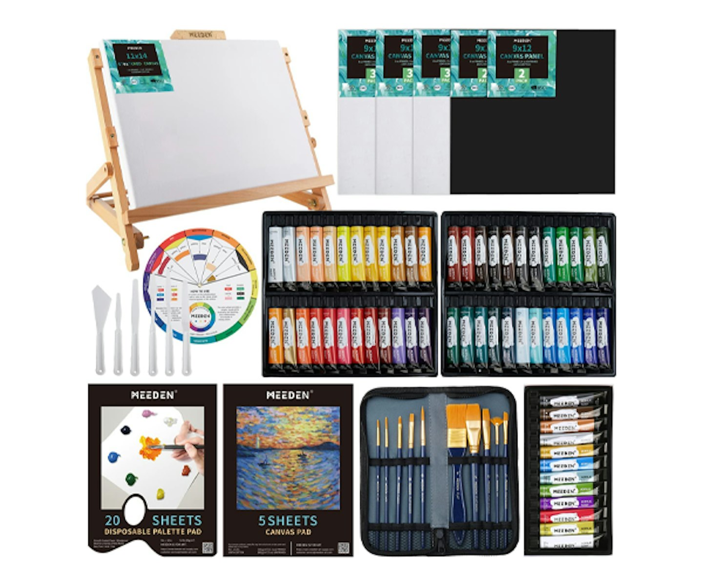 MEEDEN 72Pcs Acrylic Painting Set