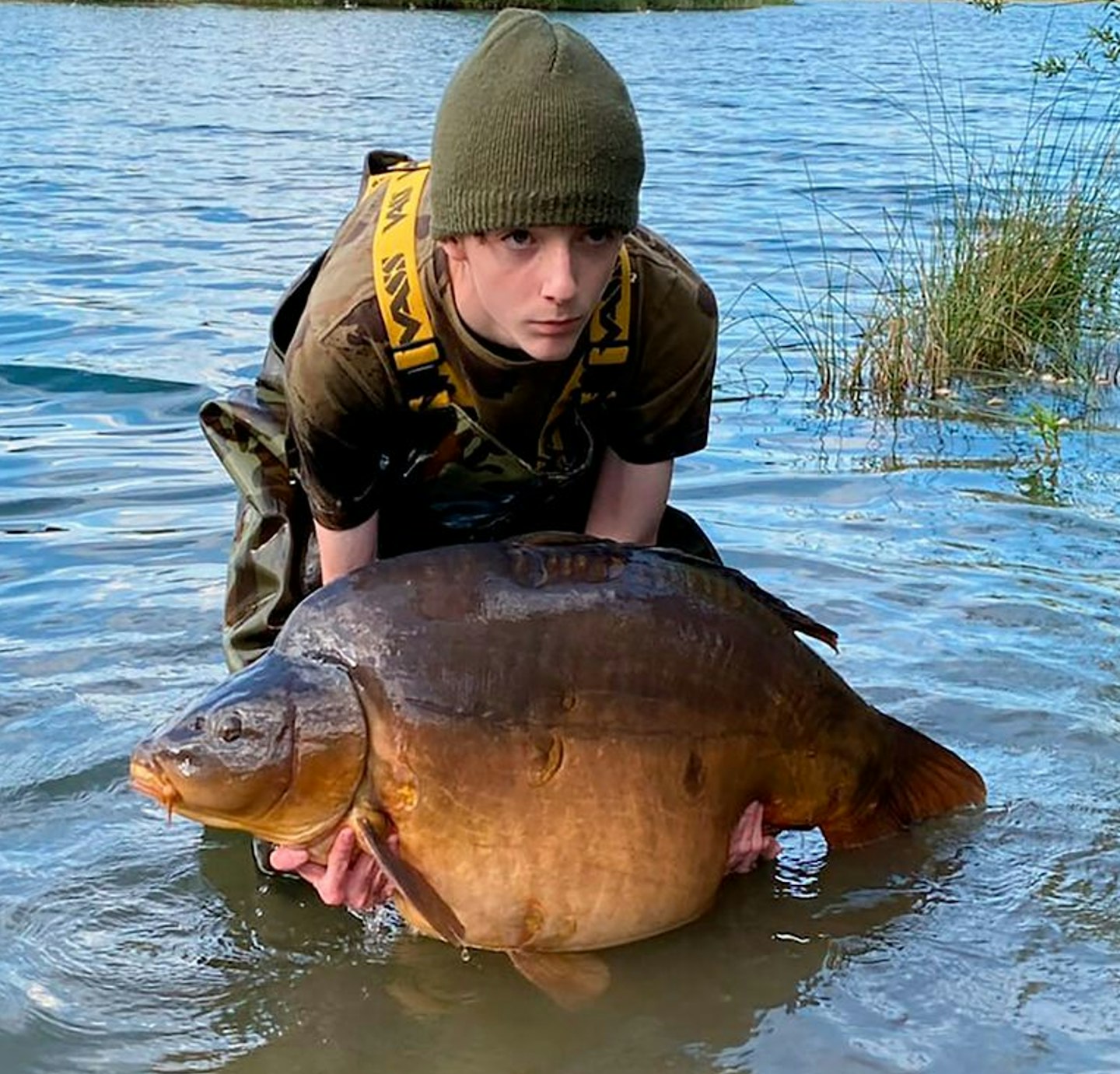 14-year-old Jensen Price caught the UK’s biggest carp