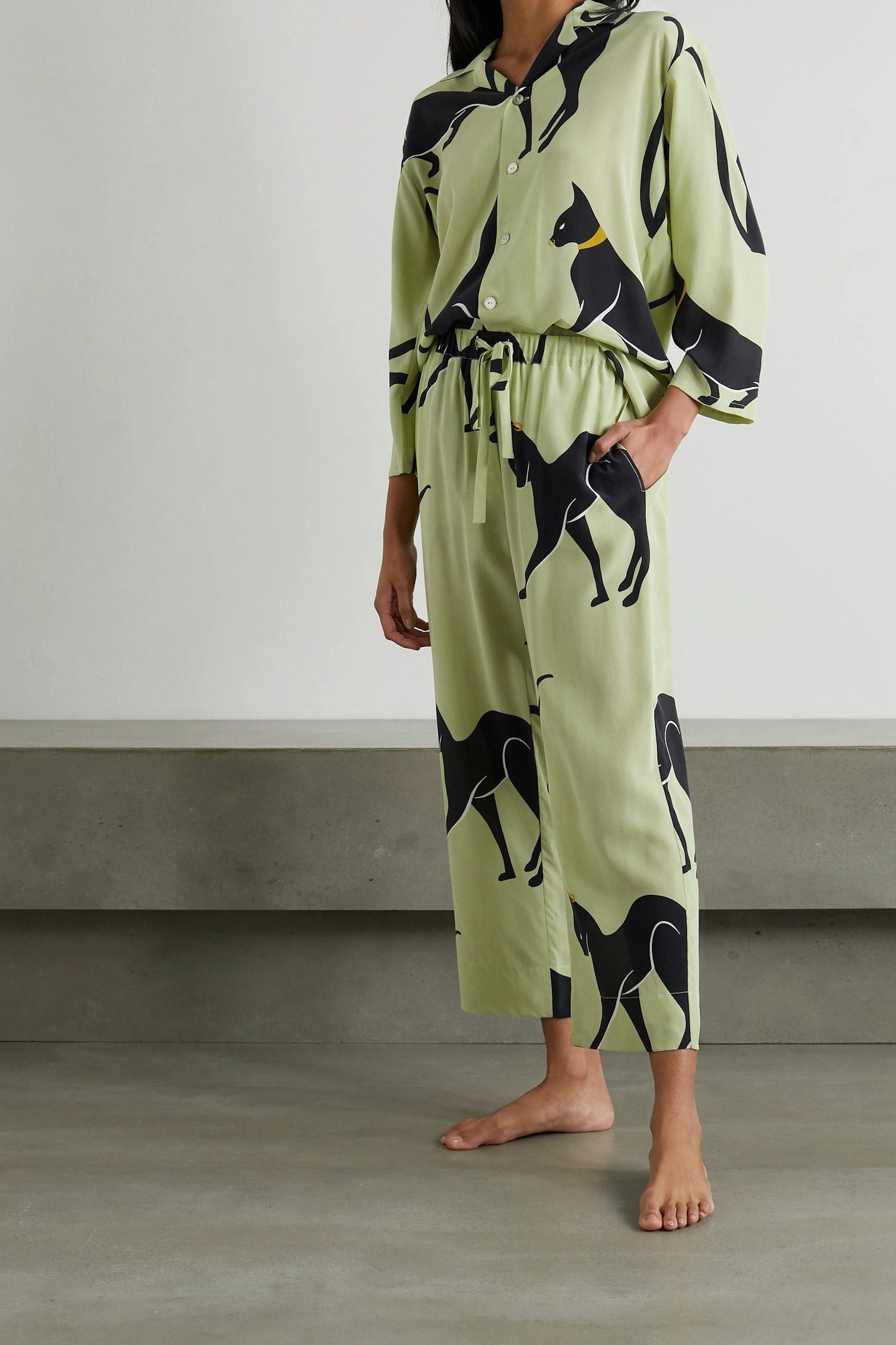 Olivia Von Halle, Casablanca printed silk crepe de chine pajama set, £255