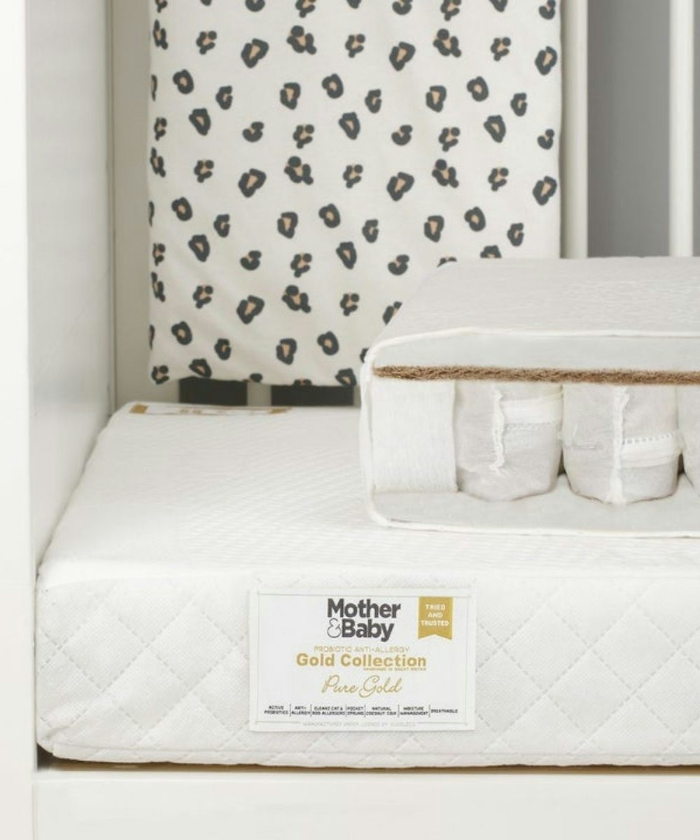 Mother&Baby Pure Gold Anti-Allergy Coir Pocket Sprung Cot bed Mattress