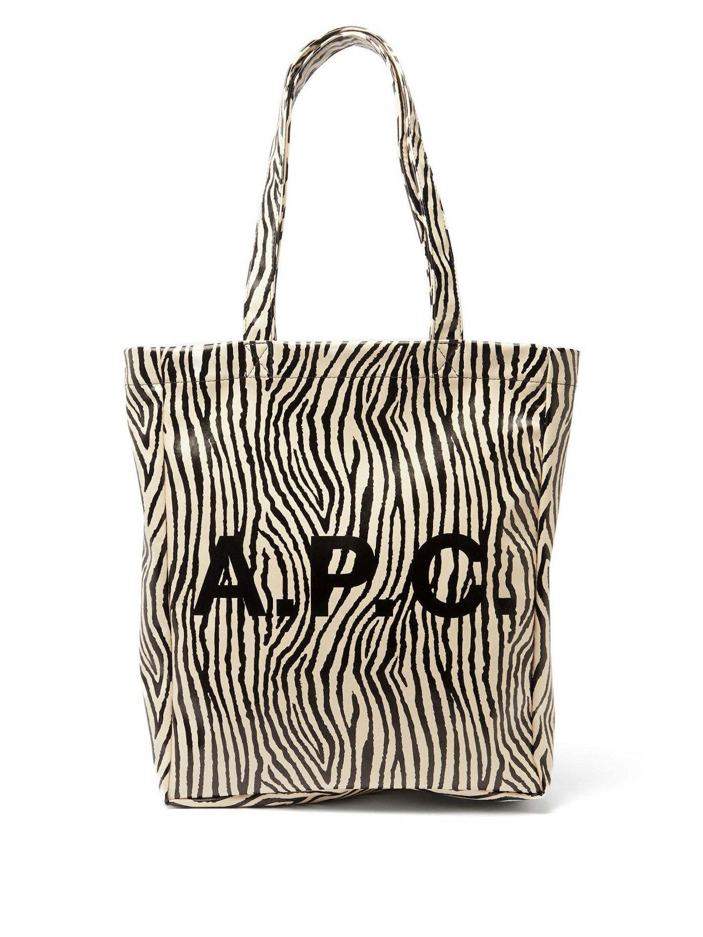 A.P.C., Lou Zebra-Print Coated-Canvas Tote Bag, £140