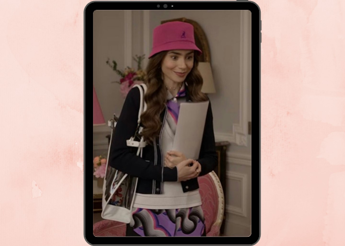 Emily in Paris Season 1 Episode 7 outfit bucket hat