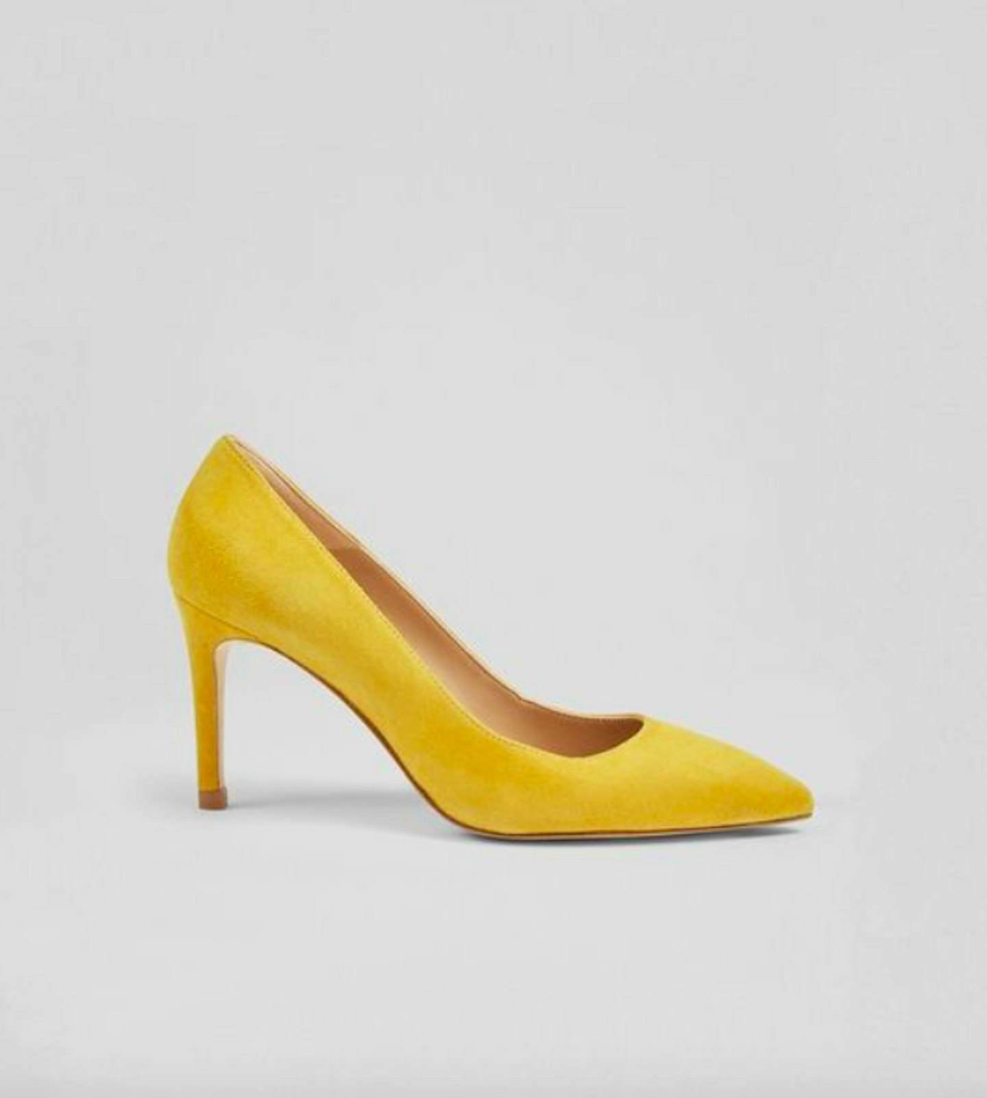 LK Bennett, Floret Yellow Suede Closed Courts, WAS £195 NOW £78