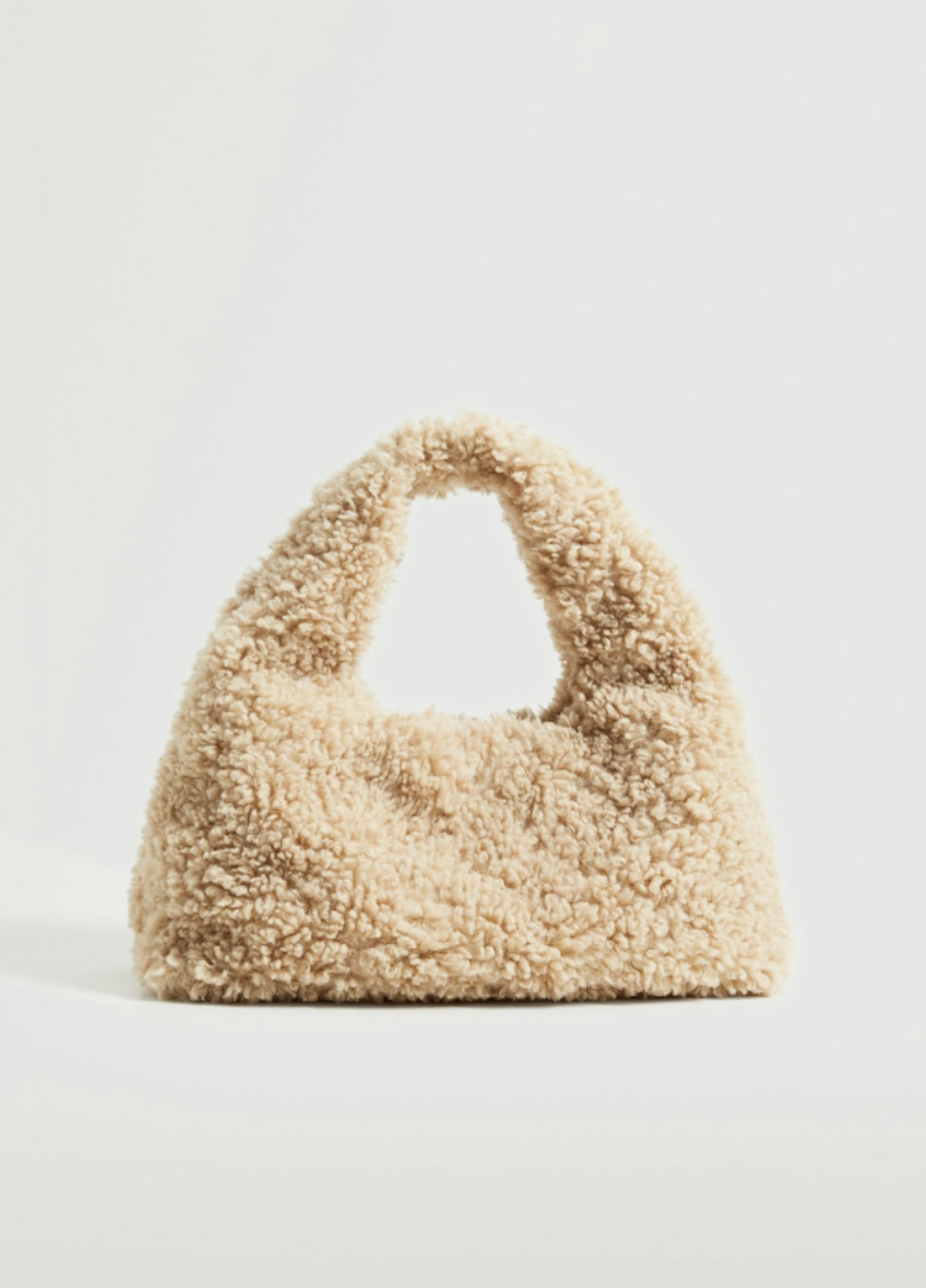 Textured Faux-shearling Bag