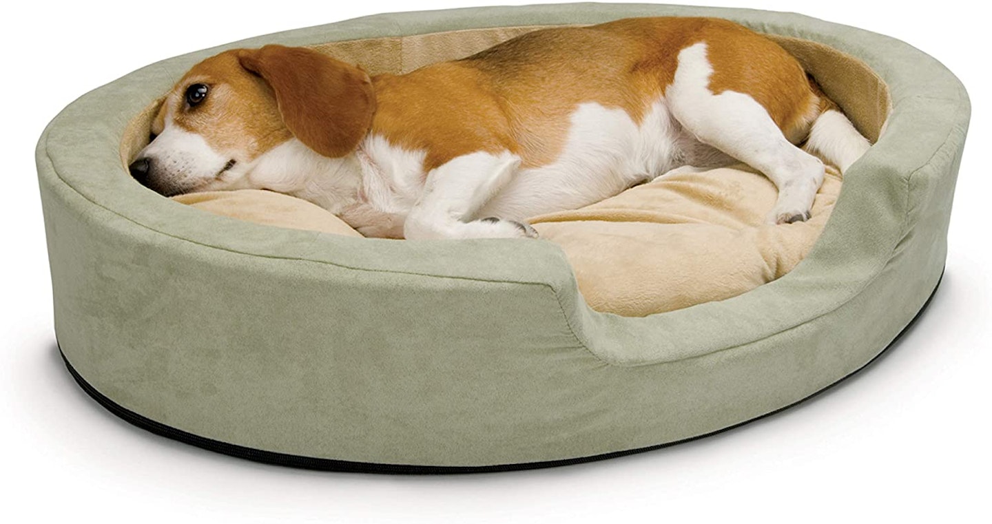 K&H Pet Products Thermo-Snuggly Sleeper Heated Pet Bed Medium Sage