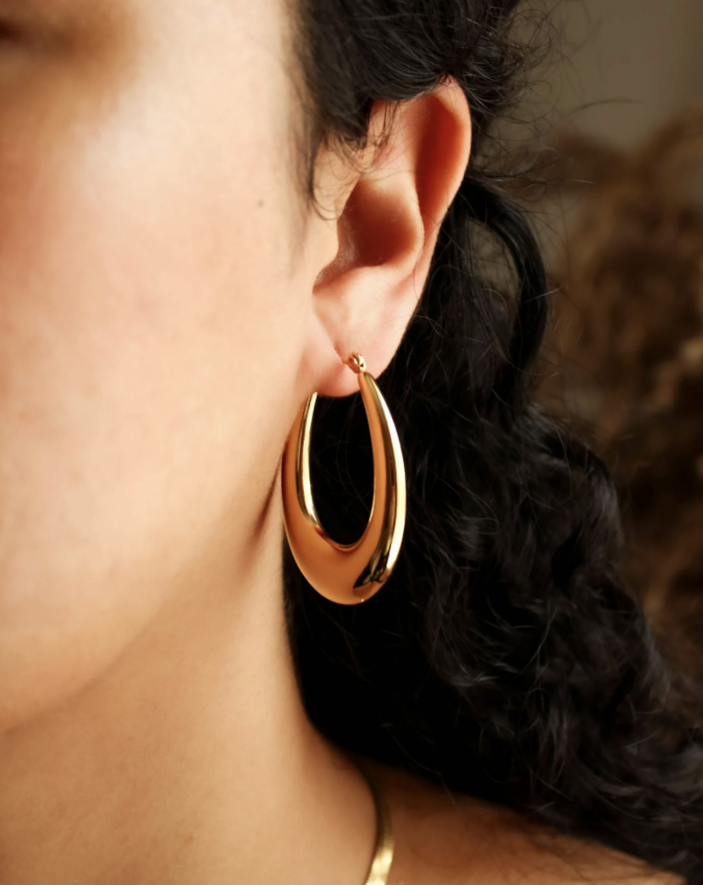 Bold Hoop Earrings, 18K Gold