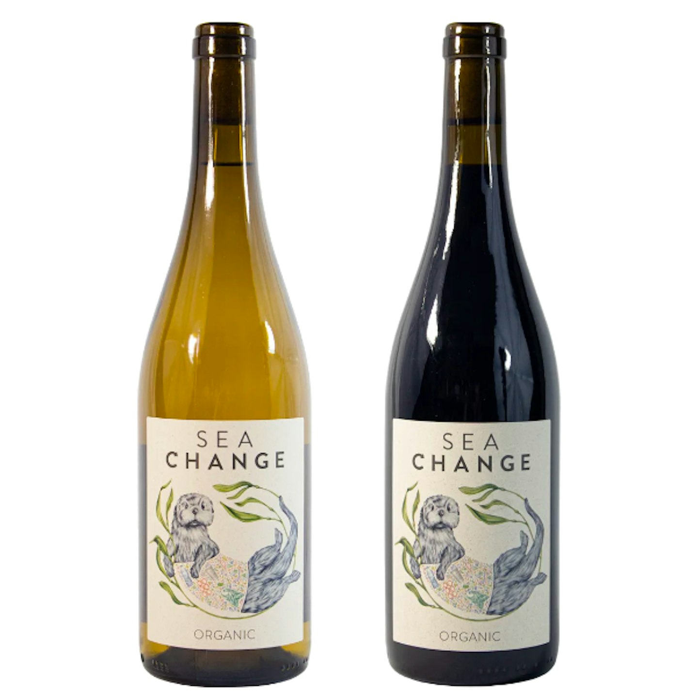 Sea Change Otter Label Spanish Red and White Wine