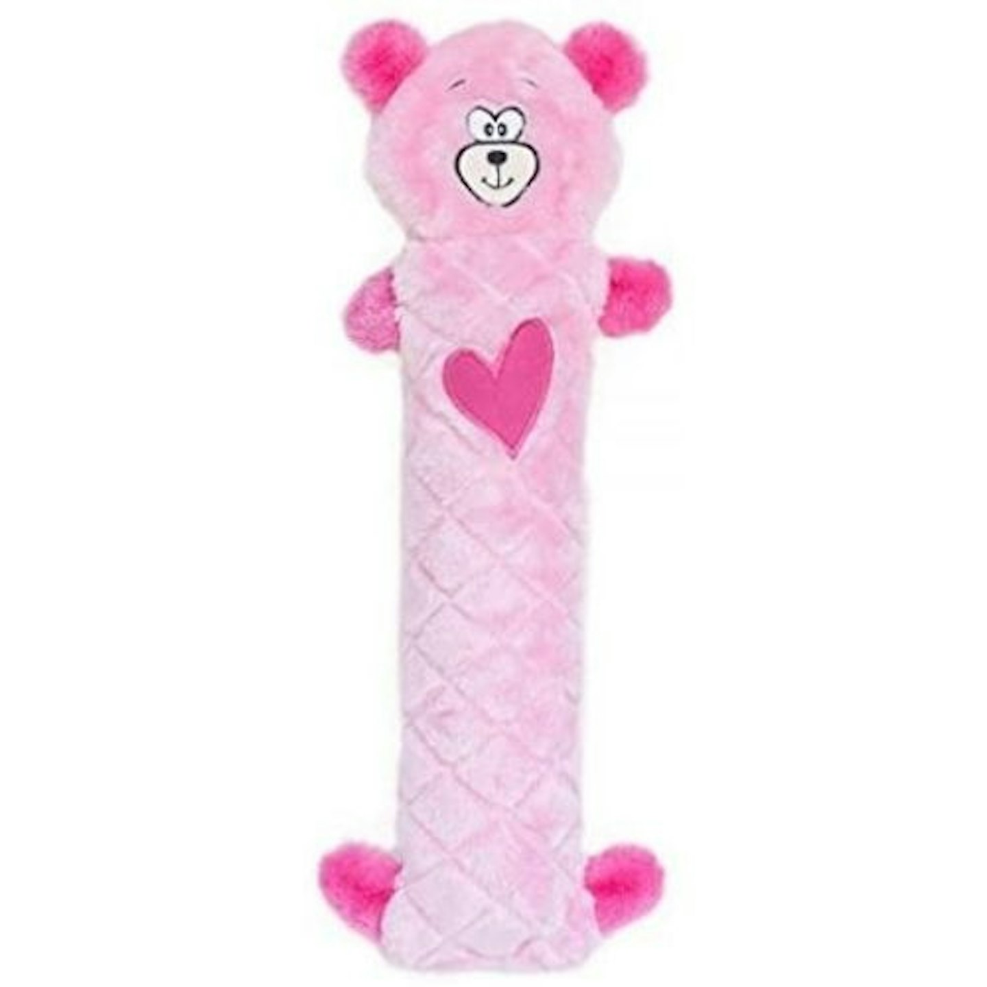 ZippyPaws Jigglerz Pink Bear Plush Dog Toy