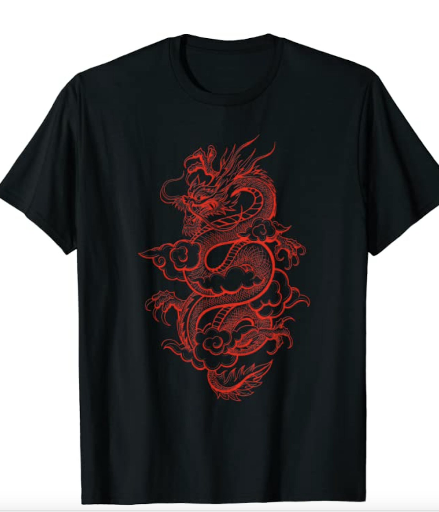 Aesthetic Red Chinese Dragon Grunge Egirl Teen Girls Women T-Shirt