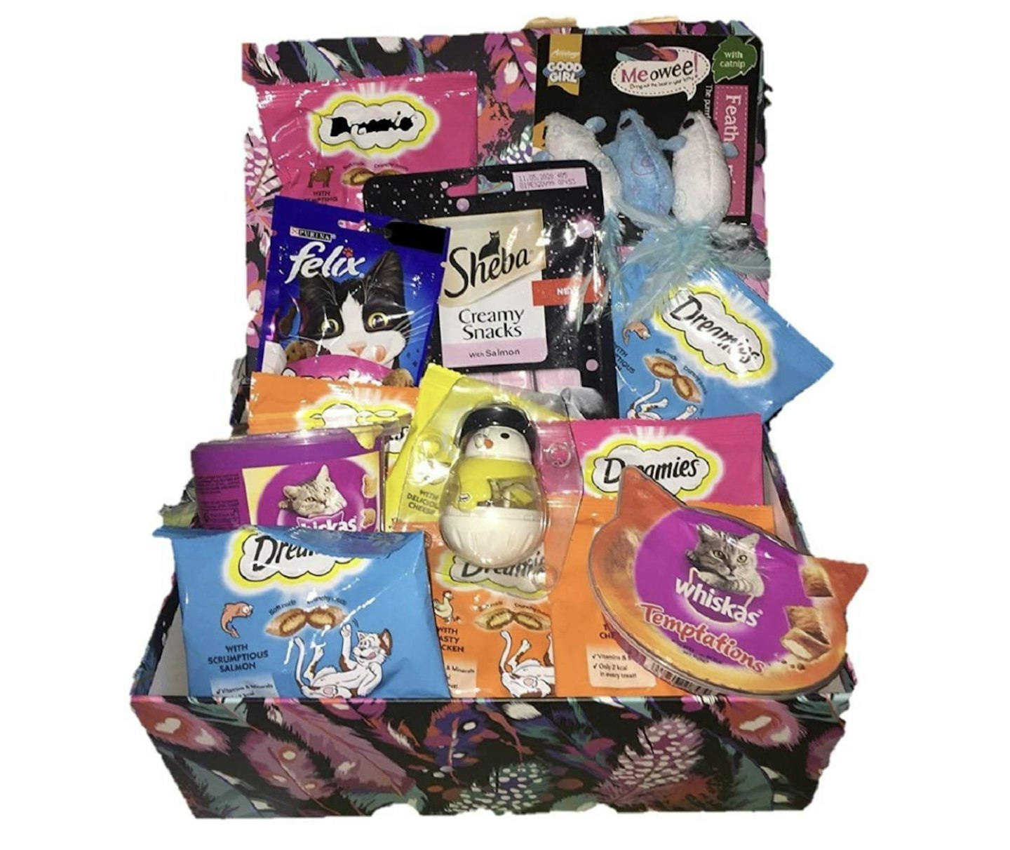 Branded Cat Toys - Hamper Filled With Cat Treats And Toys