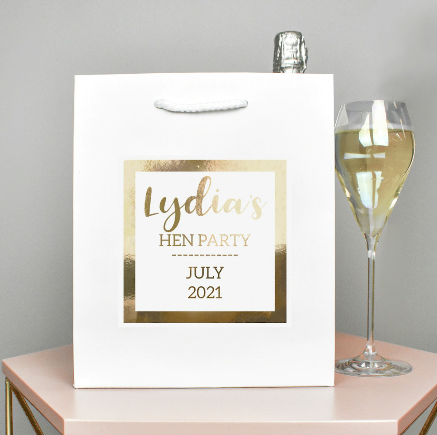 Gold Personalised Gift Bag