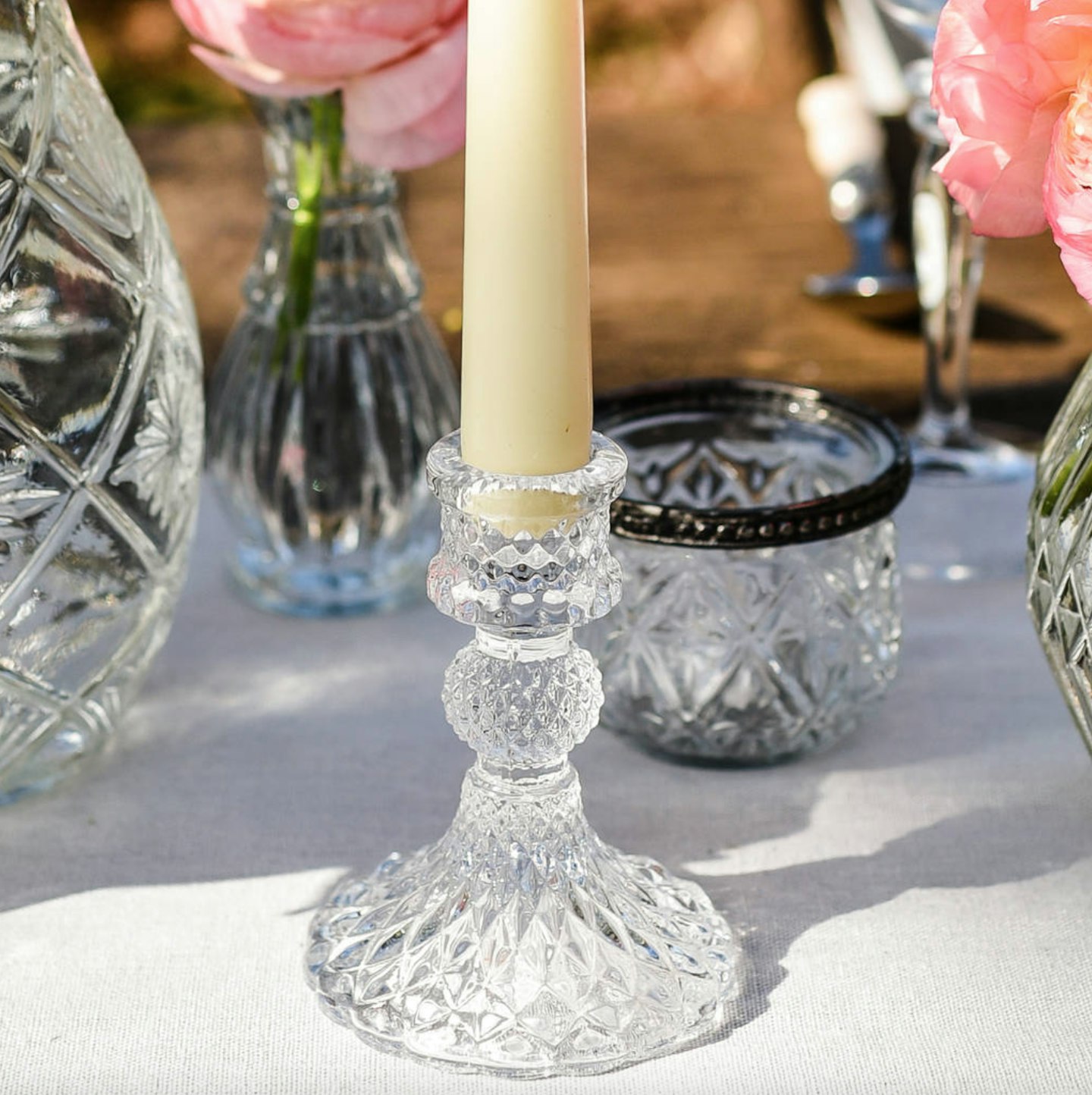 Pressed Glass Candlestick