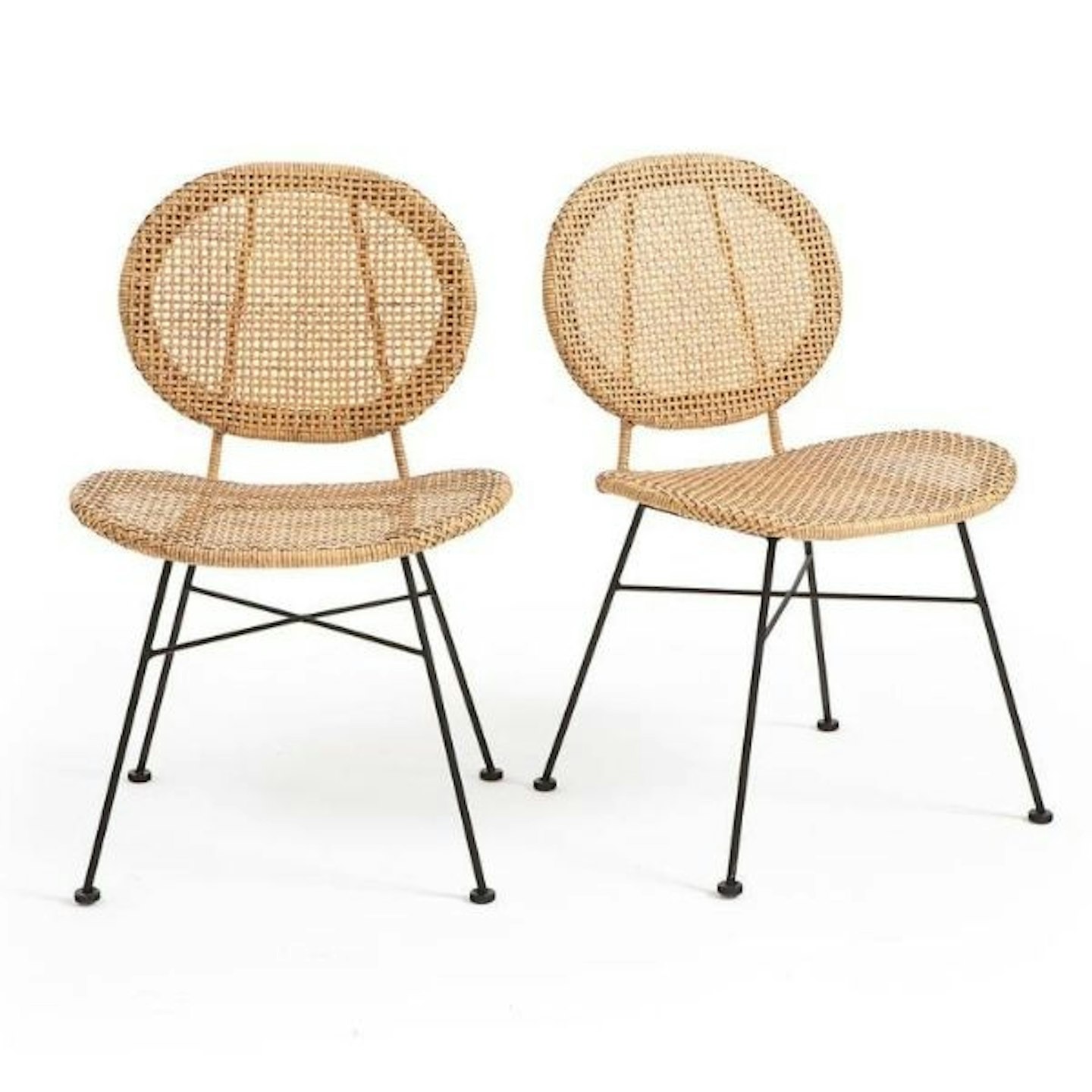 Set of 2 Rubis Woven Resin Chairs