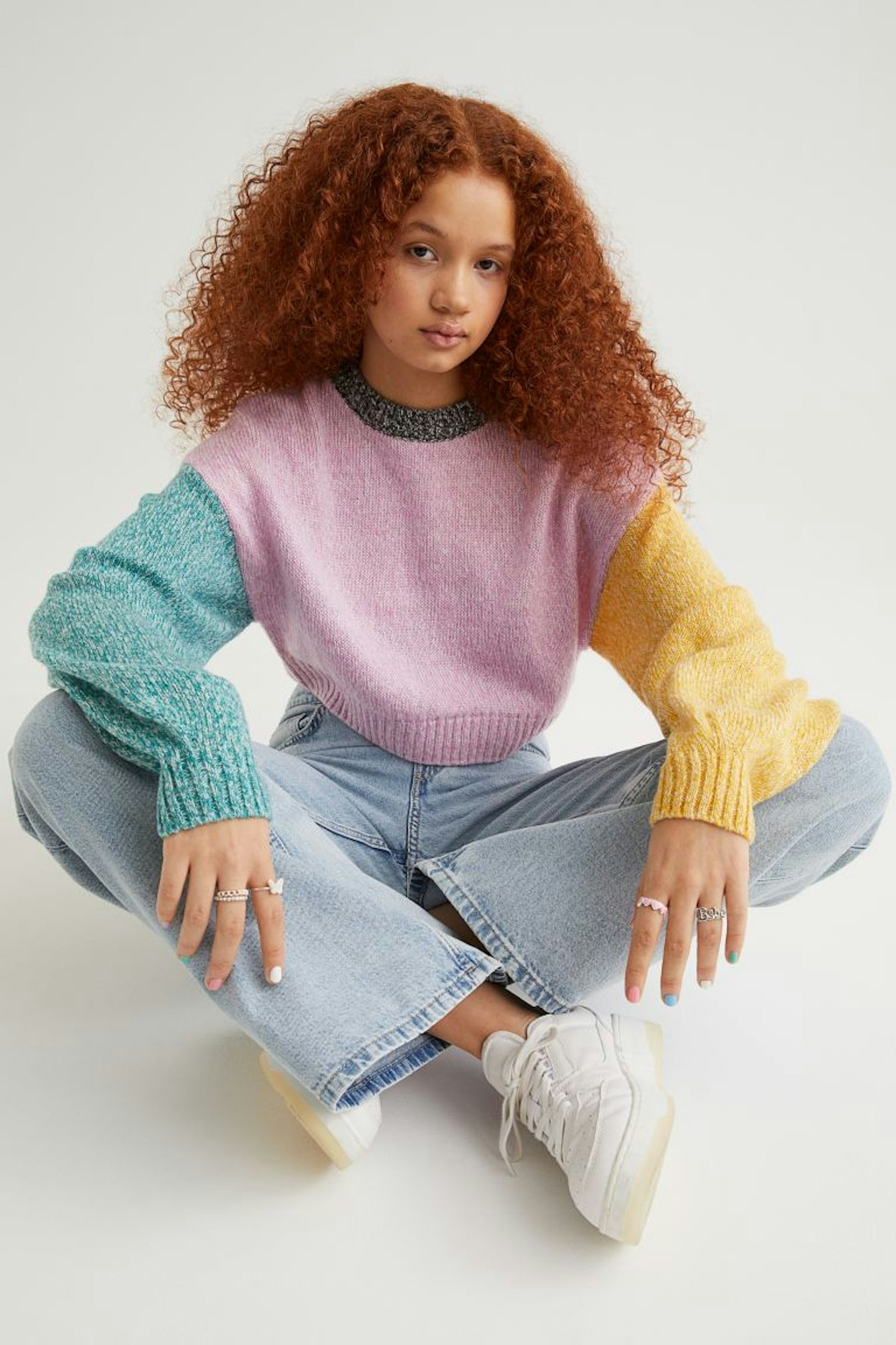 Block-coloured jumper