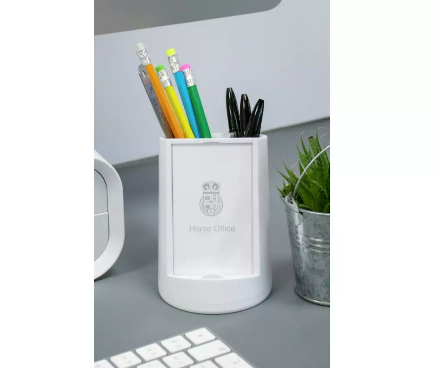 Home Office Storage Phone Holder Pen Pot Desk Tidy