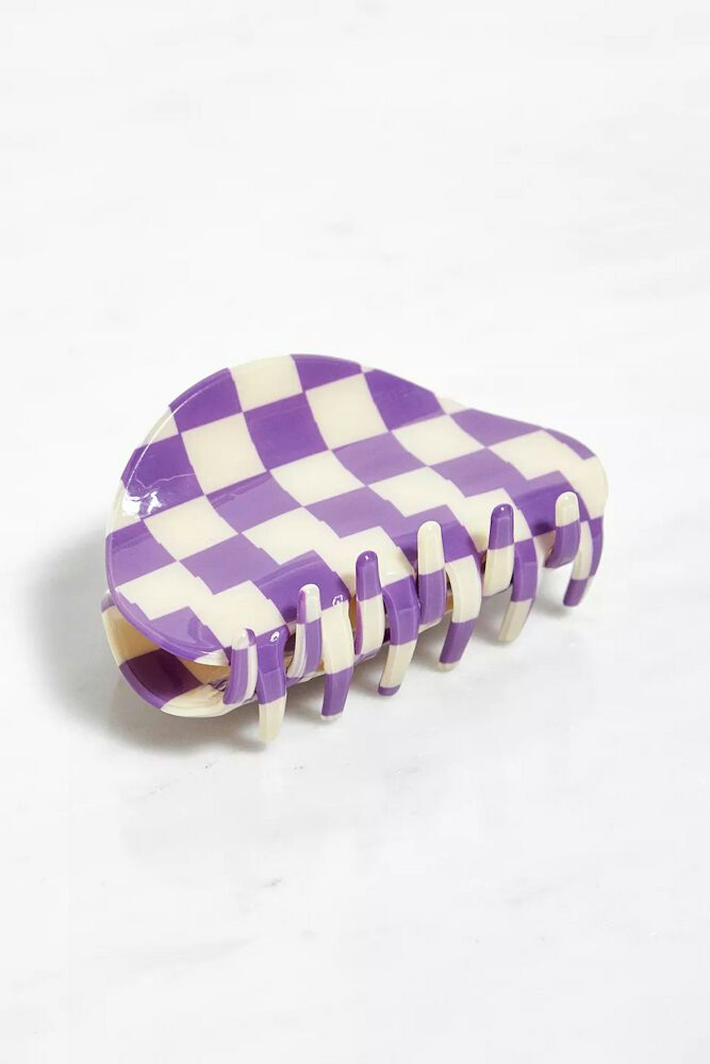 Urban Outfitters, Purple Checkerboard Claw Clip, £12