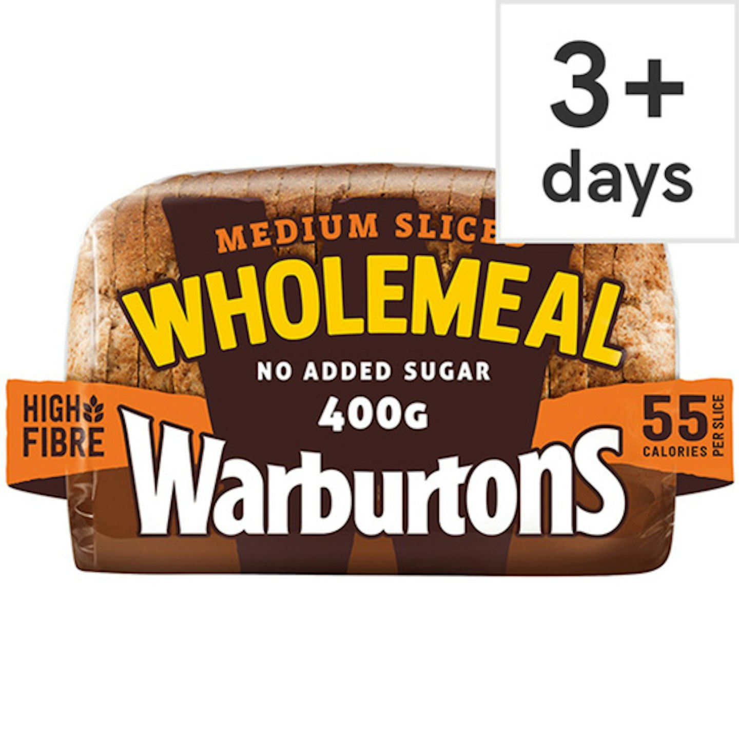 Warburtons Wholemeal Medium Bread 400G