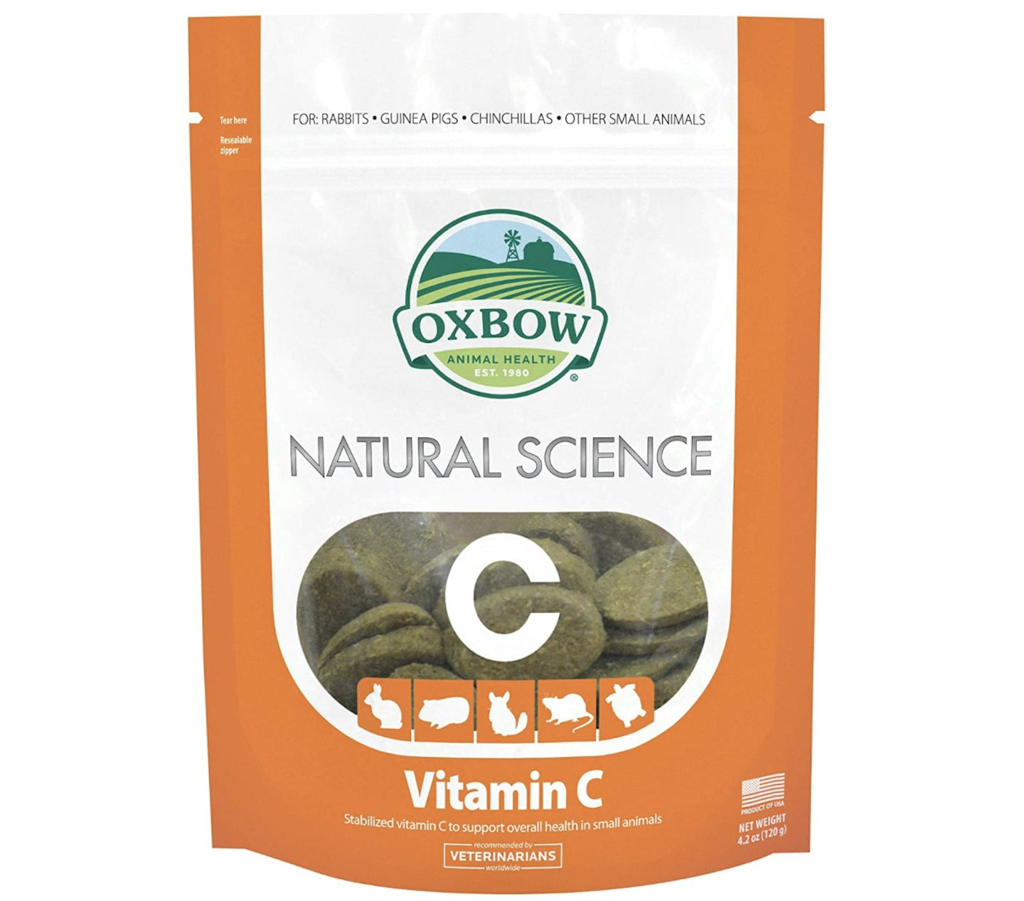 Oxbow Natural Science Vitamin C Supplement - Vitamin C for Guinea Pigs and other Small Animals, 4.2 oz.