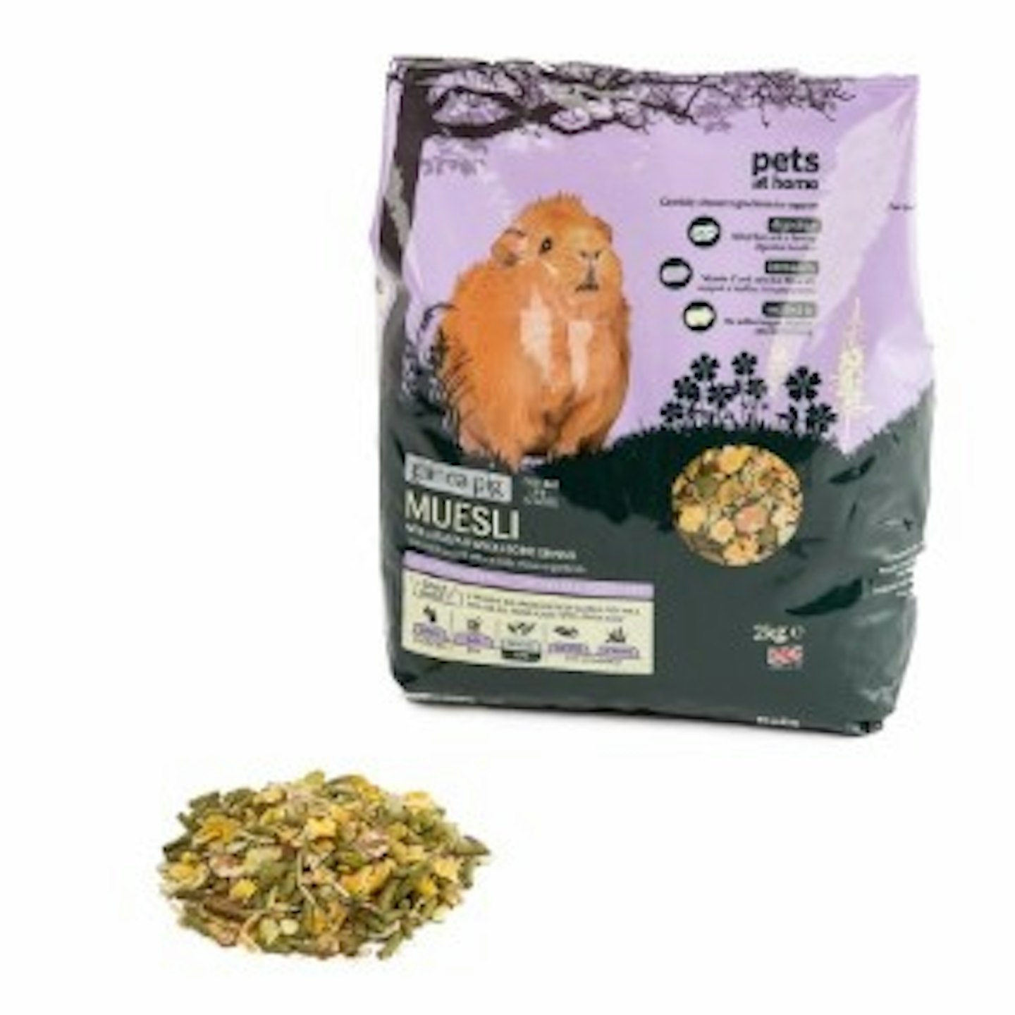 Pets at Home Guinea Pig Muesli with Timothy Hay 2kg