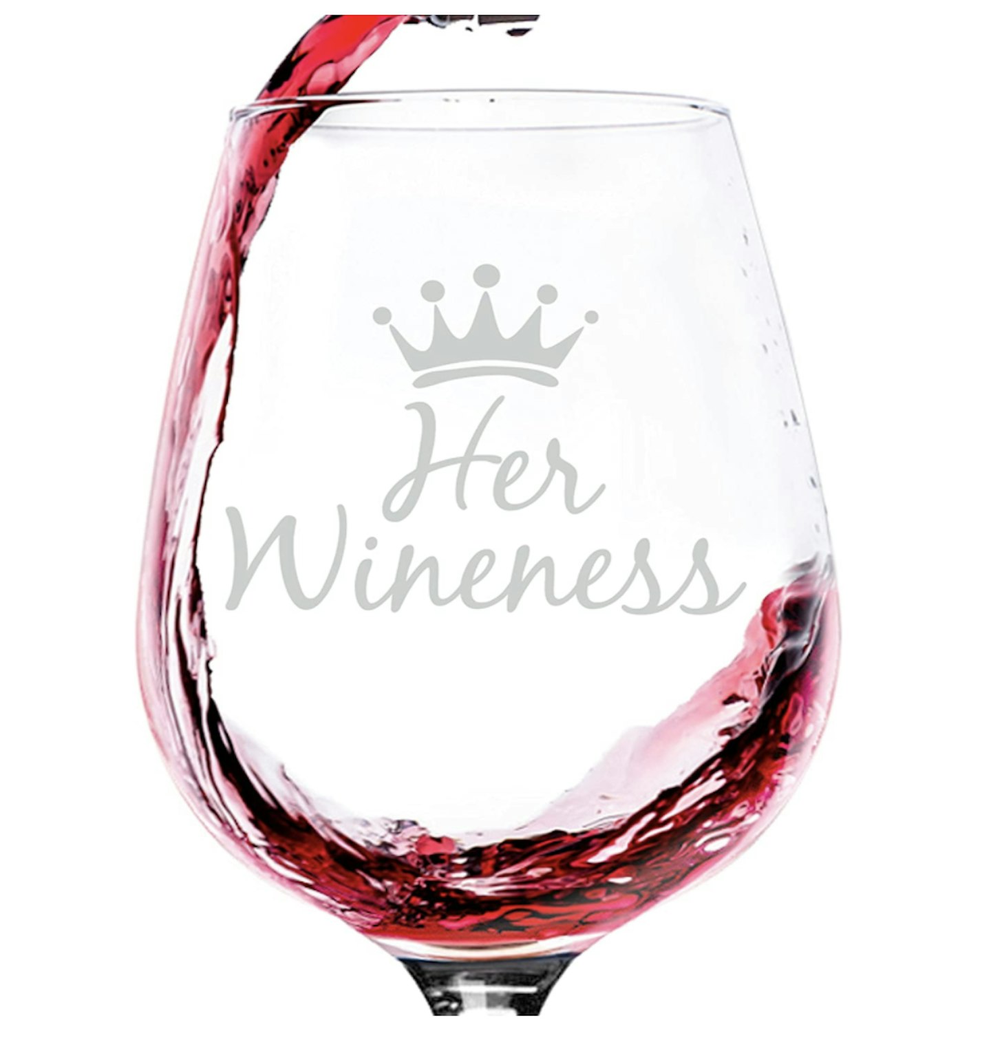 Her Wineness Funny Wine Glass
