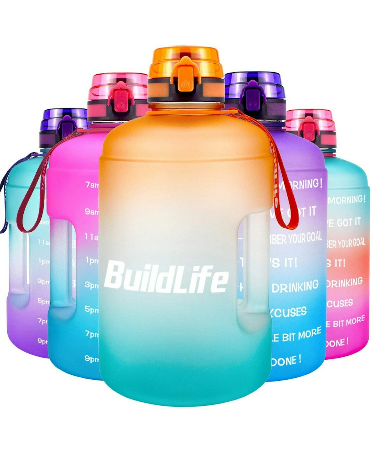 BuildLife 3.78L/2.2L Wide Mouth Gym Water Bottle