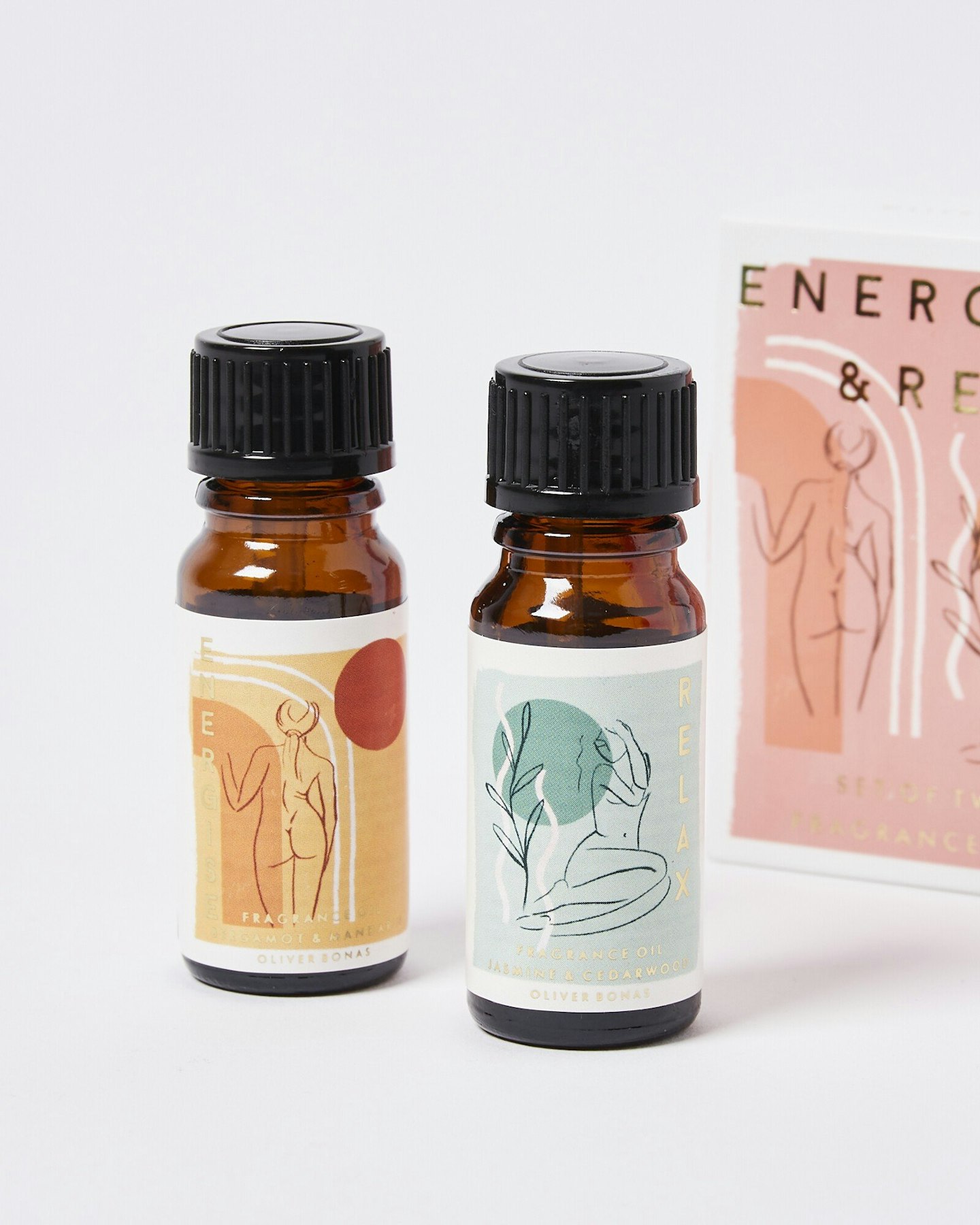 Oliver Bonas, Ephey Energise & Relax Bergamot & Mandarin Fragrance Oils Set of Two, £13.50