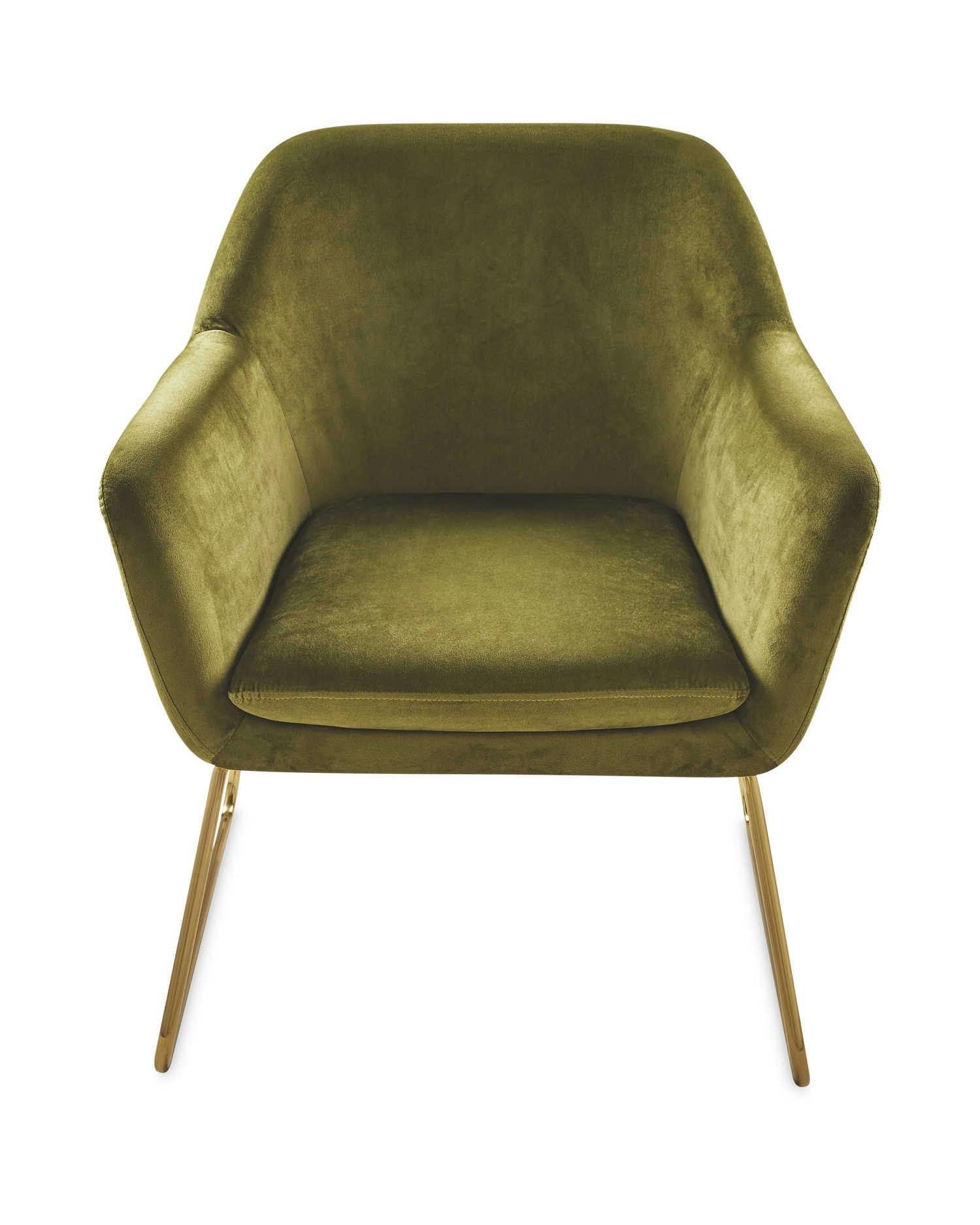 aldi green velvet chair