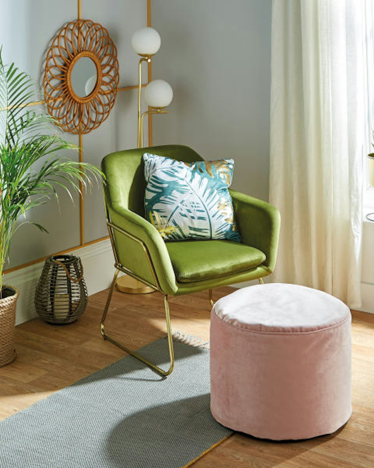 Aldi, Metal Frame Olive Arm Chair, £129.99
