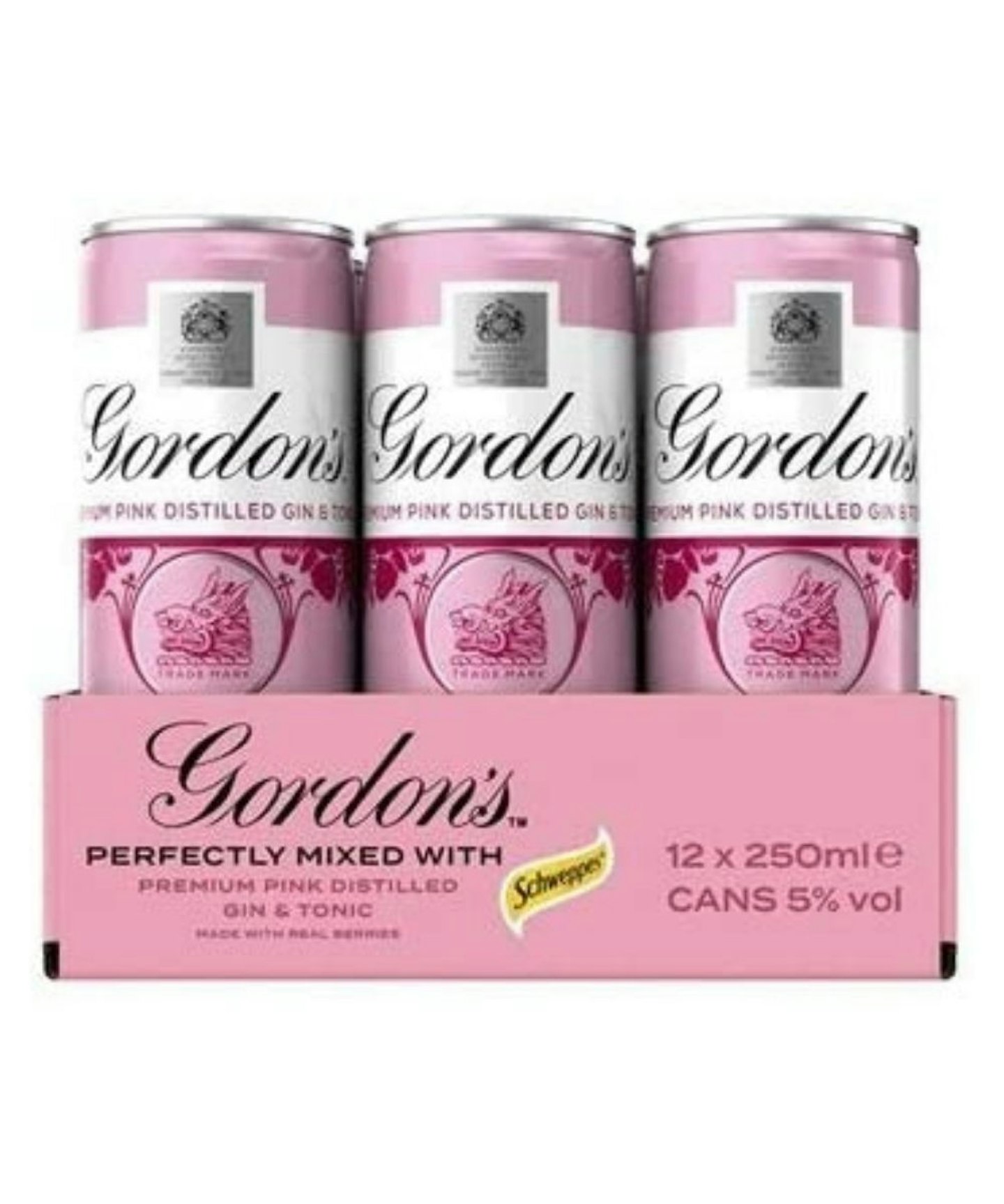 Gordons Pink Gin Cans Case of 12
