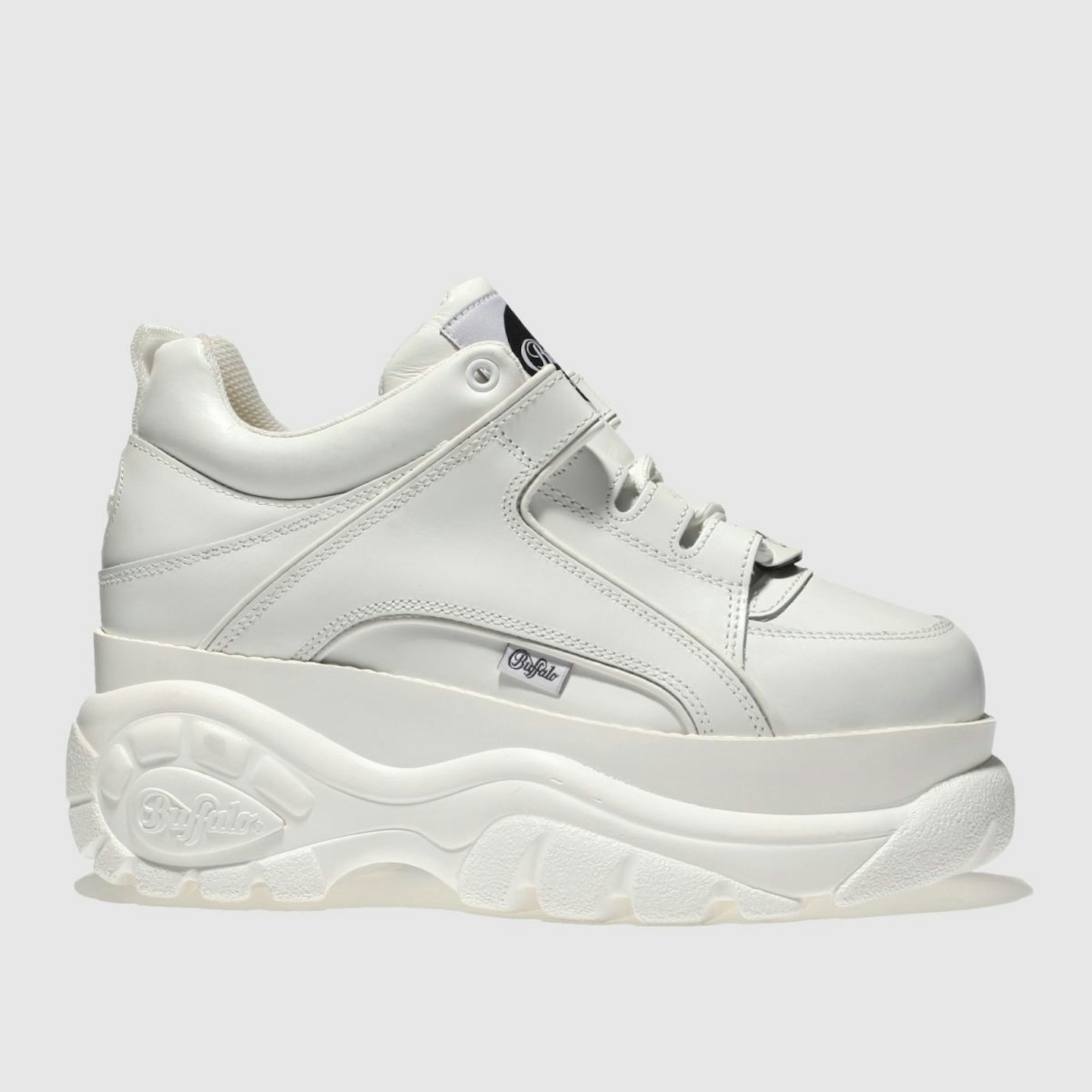 Buffalo, White Classic Low Trainers, £149