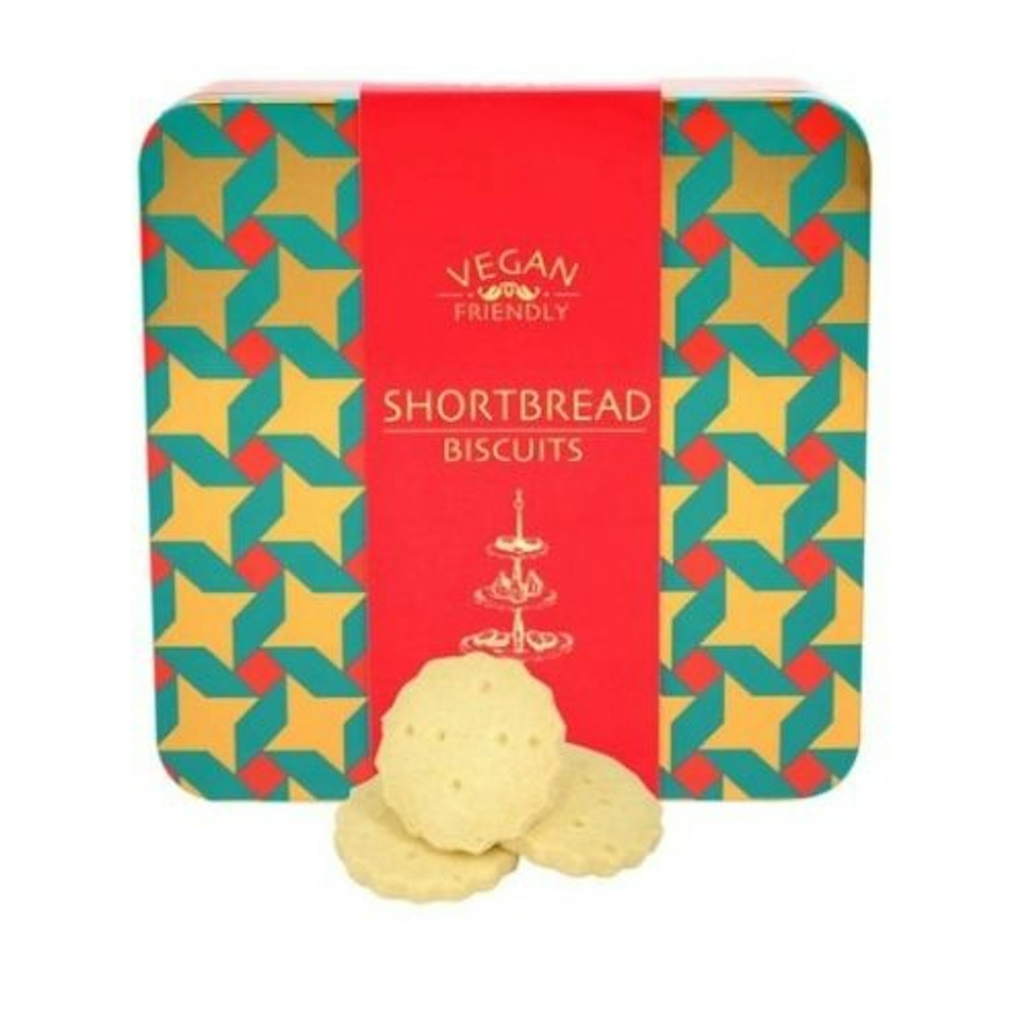 Silver Crane Vegan Tin Filled with 200g Shortbread Biscuits
