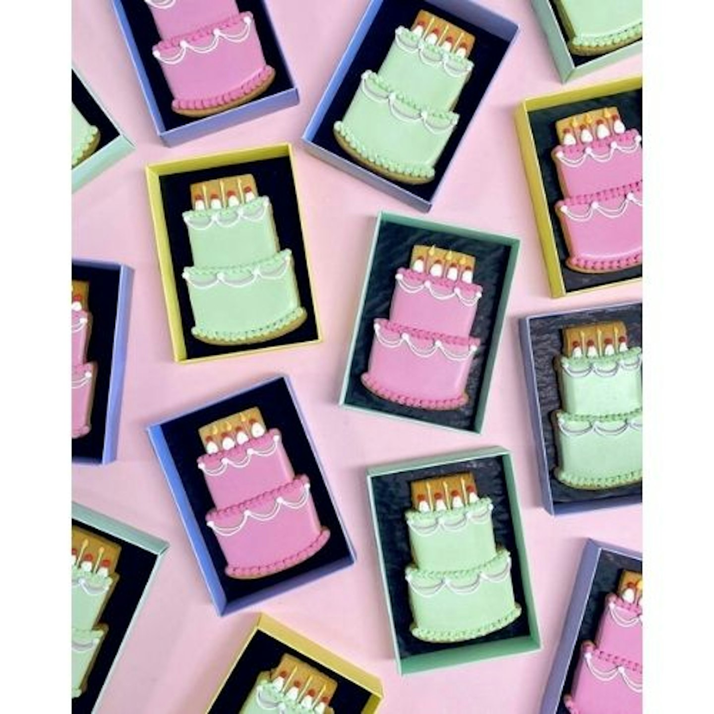 Vegan Personalised Pink Birthday Cake Letterbox Cookie
