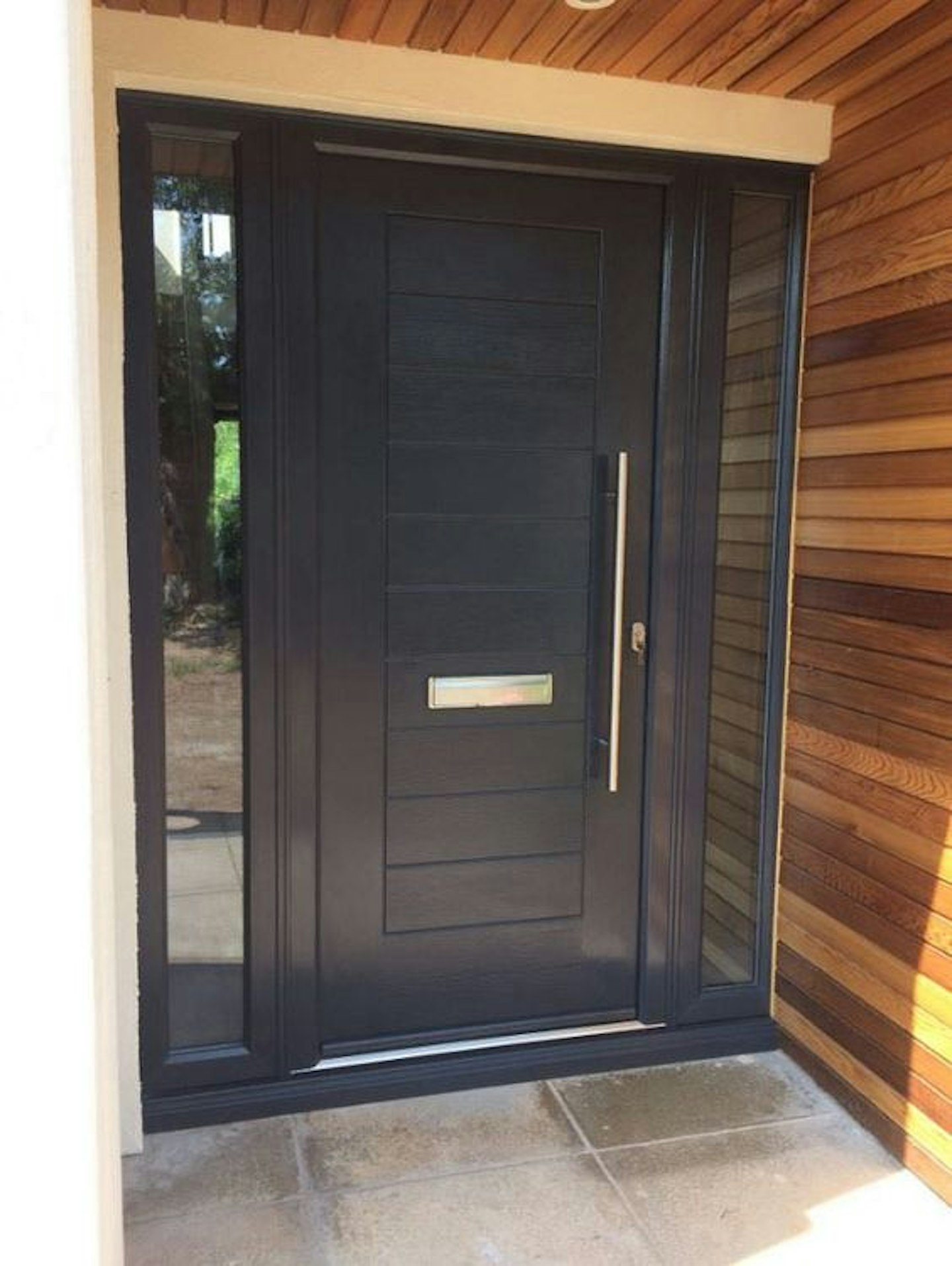 Modern black door