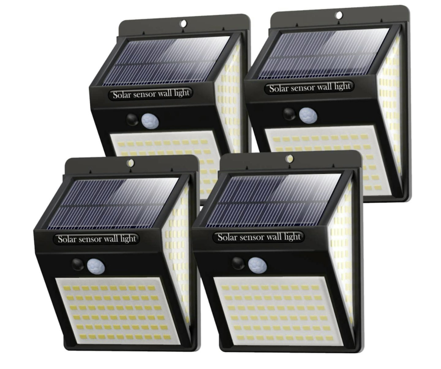 [4 Pack] 140LED Solar Security Lights Outdoor