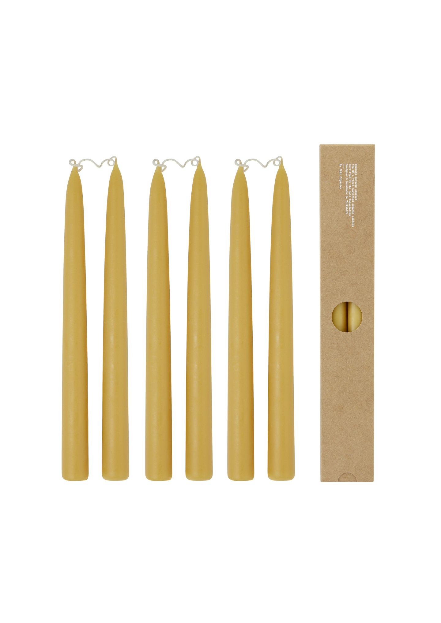 Organic Beeswax Dinner Candles
