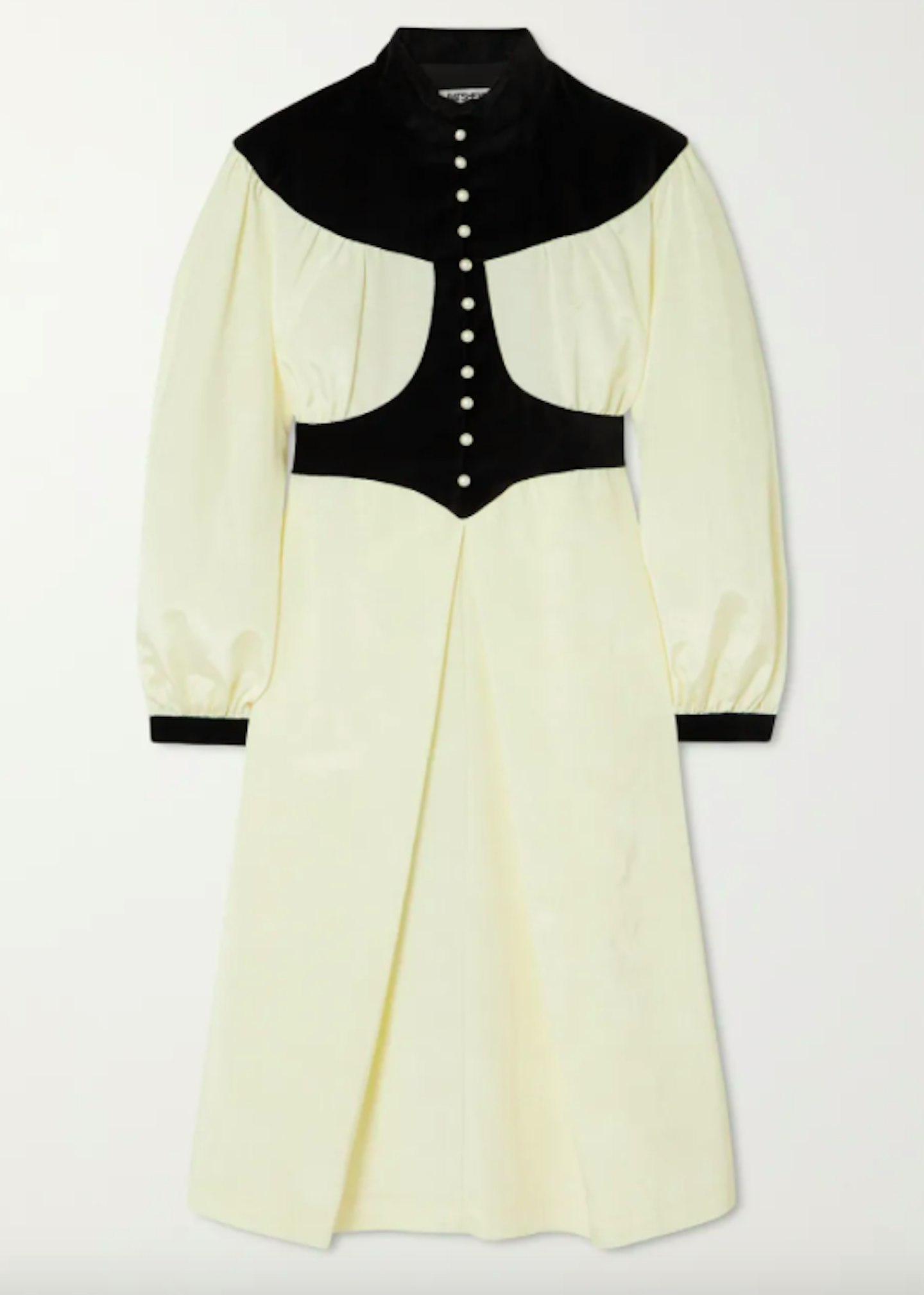Batsheva, Ashlyn Two-Tone Velvet And Moiru00e9 Dress, £430