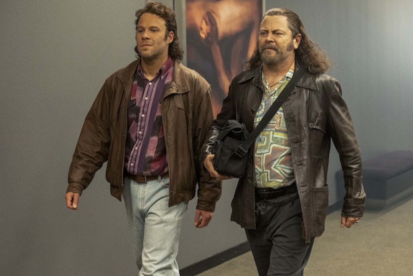 Seth Rogen And Nick Offerman in Pam and Tommy