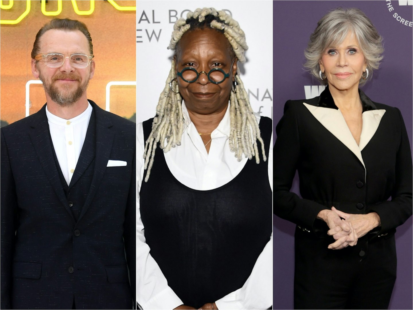 Simon Pegg, Whoopi Goldberg, Jane Fonda