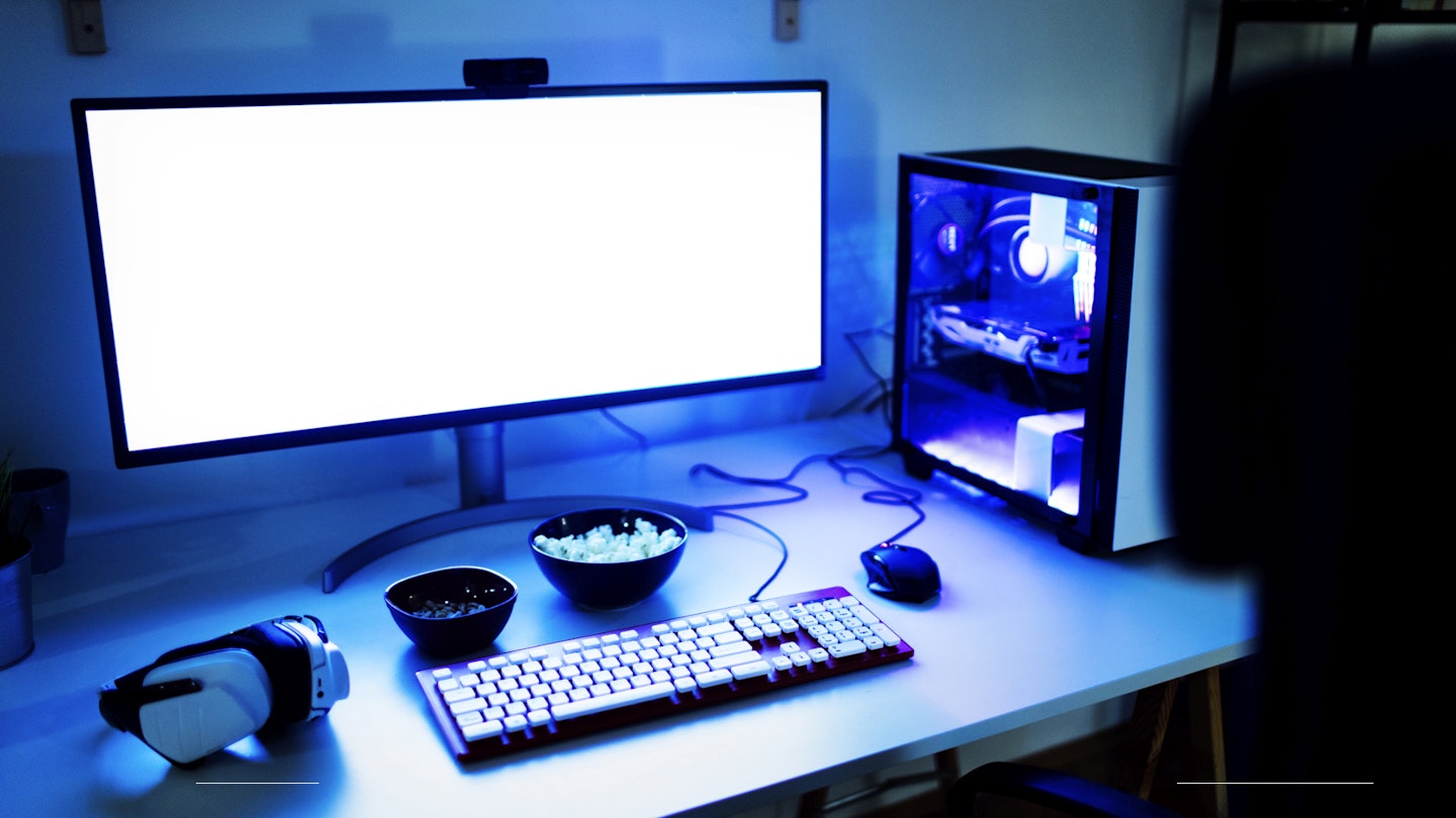Gaming desk setup
