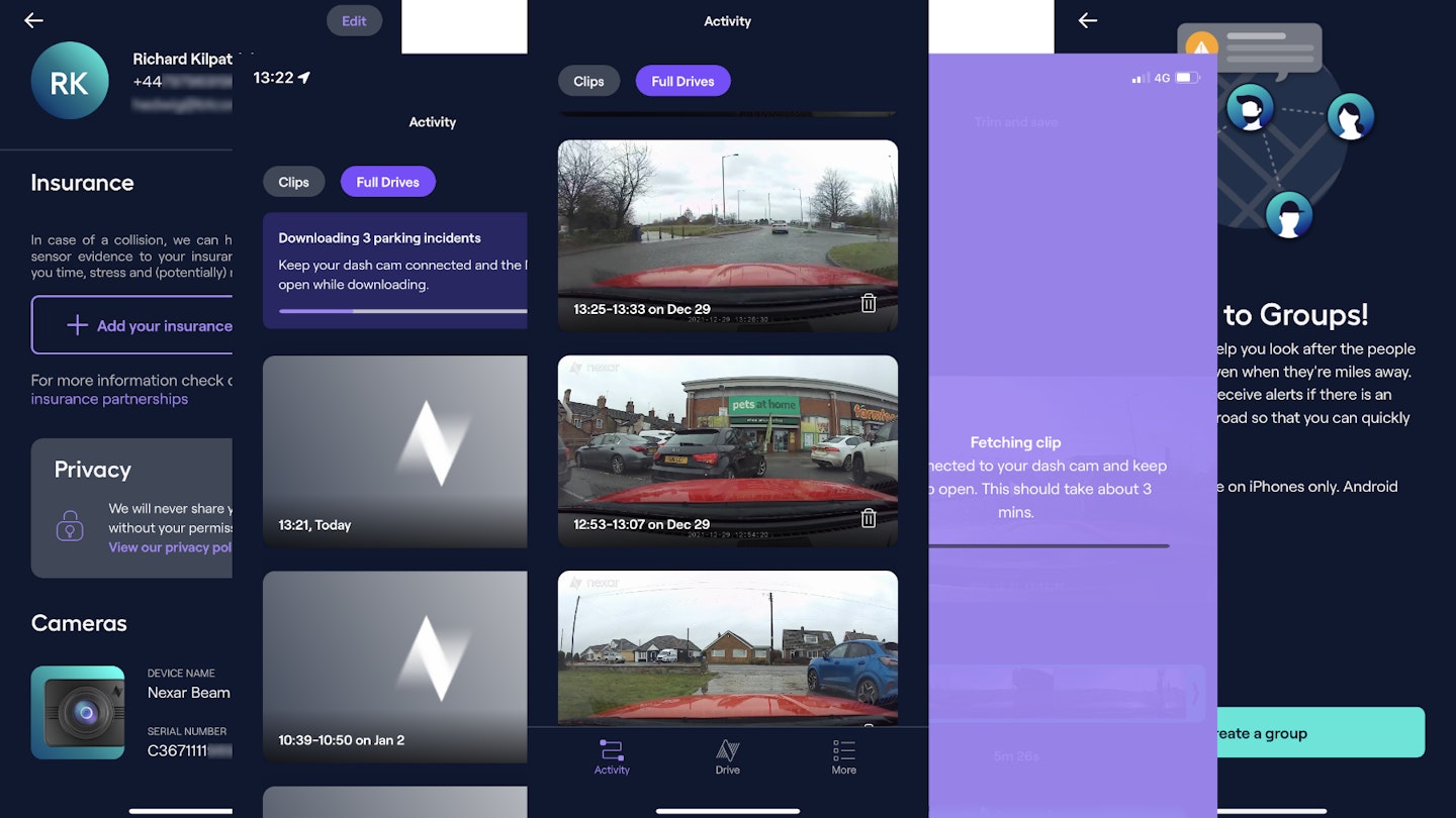 Nexar Beam app screenshots
