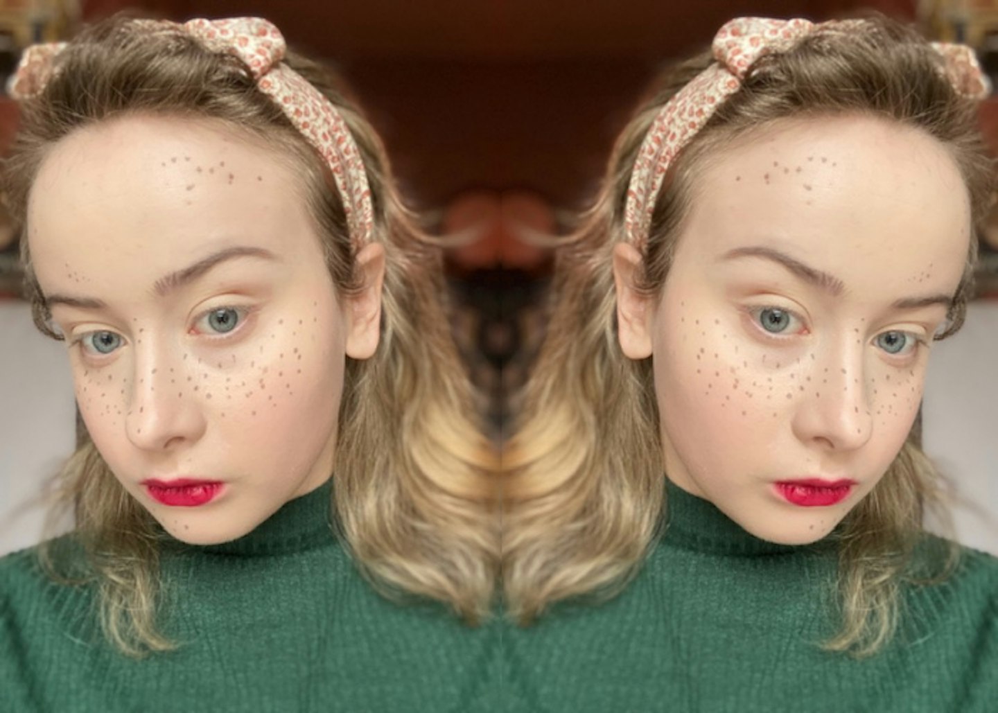 Ruby Barry writer tests out eyeliner pencil as faux freckles