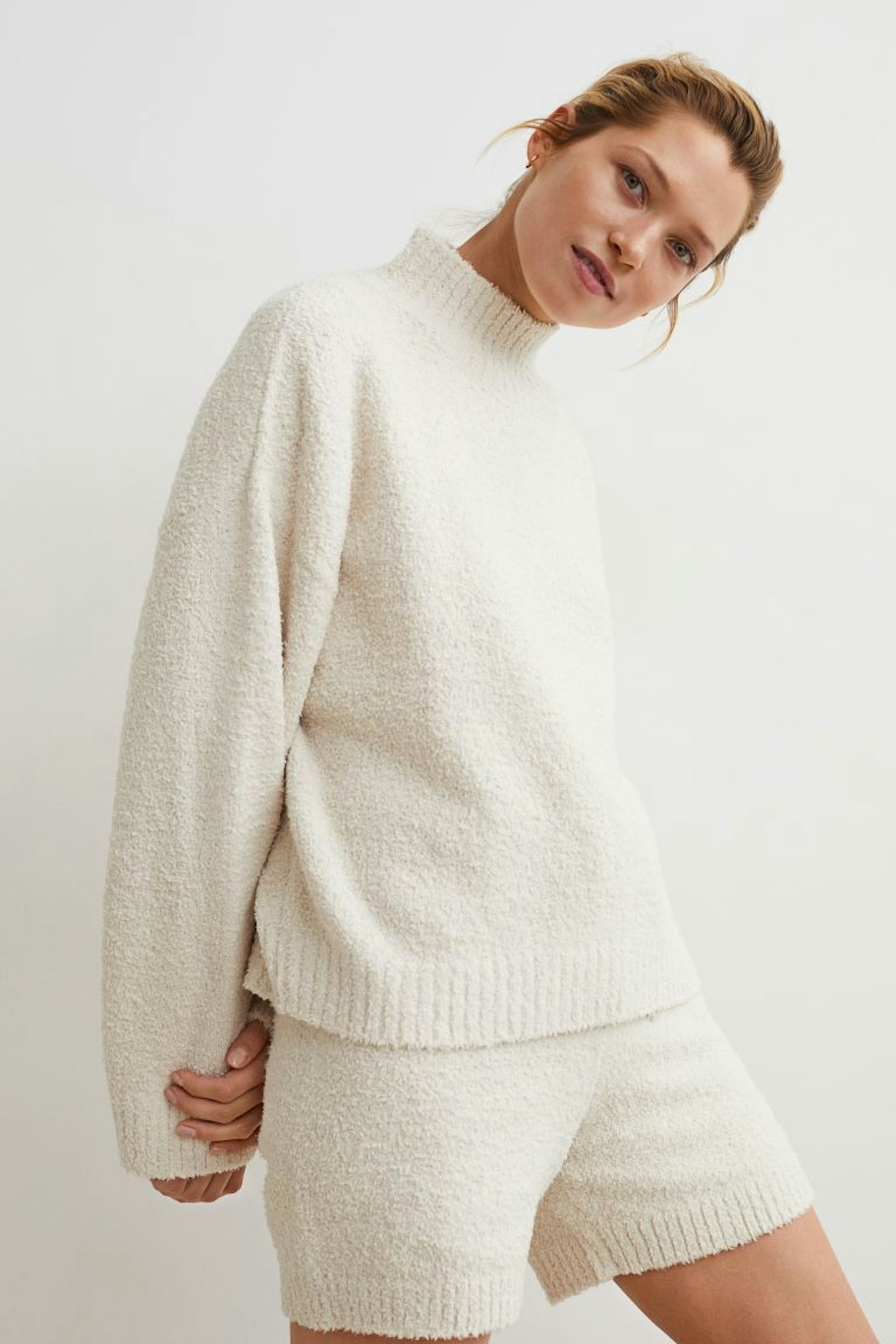 Fluffy-knit jumper